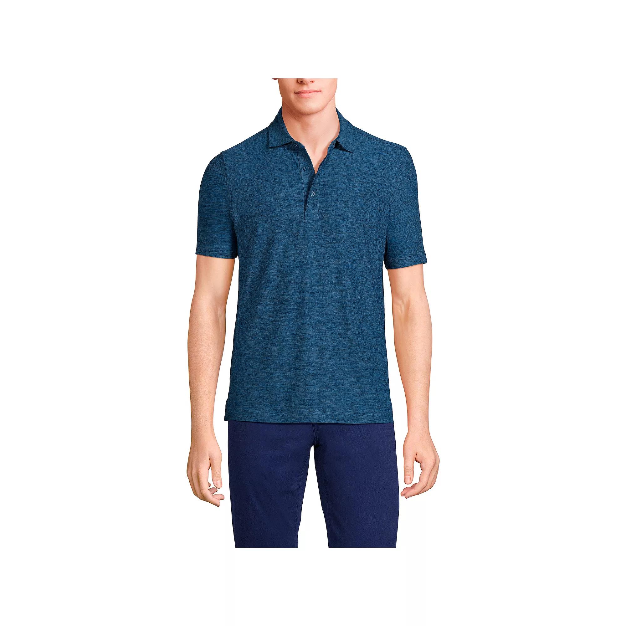 Men's Lands' End Short Sleeve Soft Performance Hybrid Polo Shirt,  Product Image