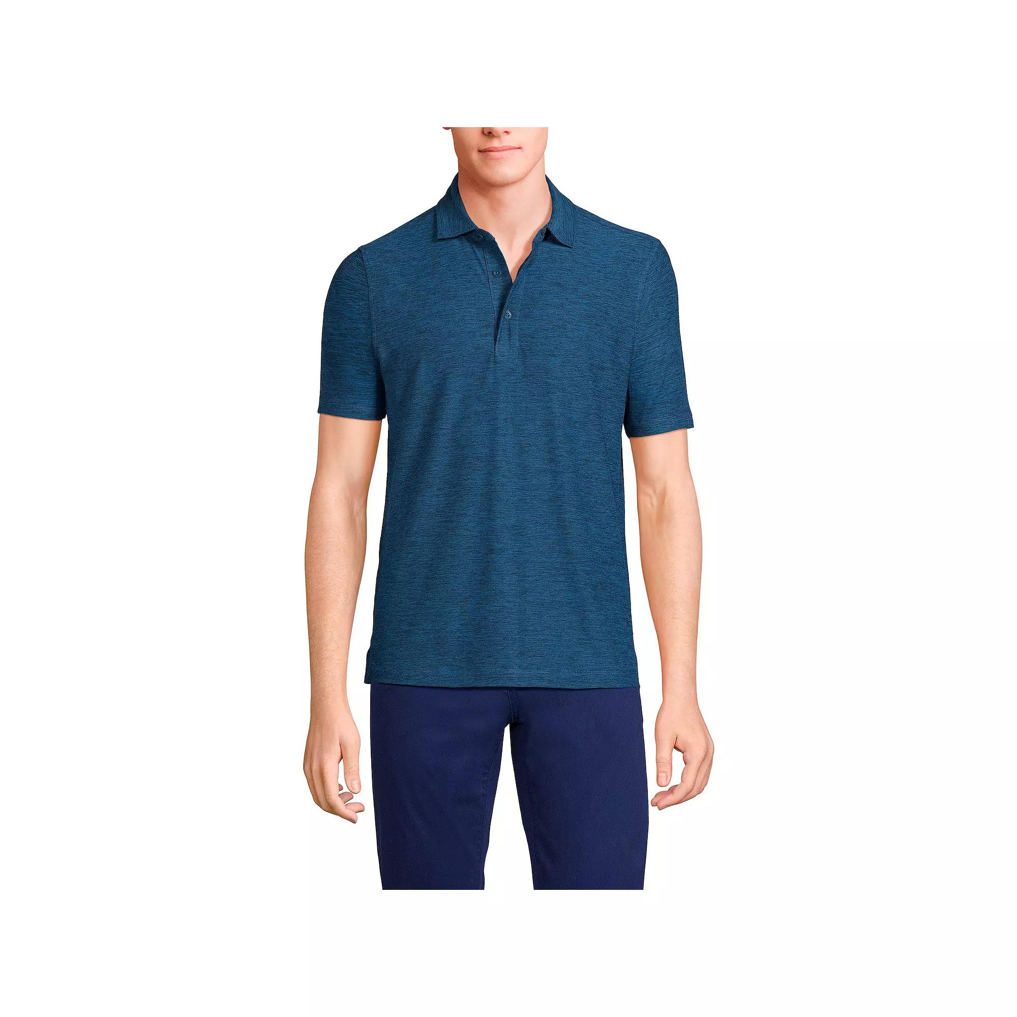 Men's Lands' End Short Sleeve Soft Performance Hybrid Polo Shirt,  Product Image