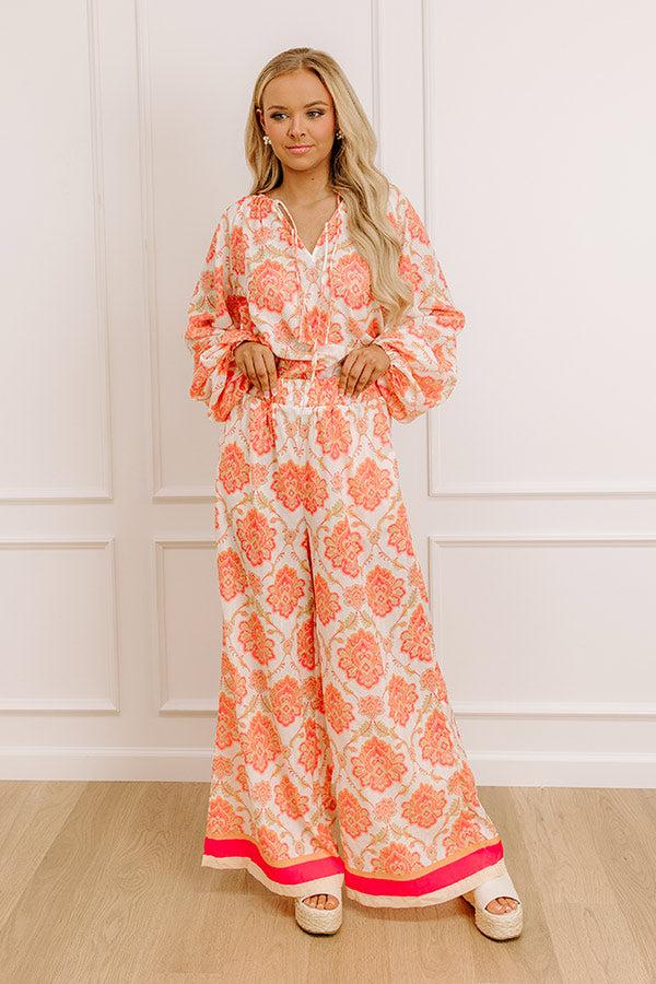 Mimosas On The Patio High Waist Wide Leg Pants Product Image