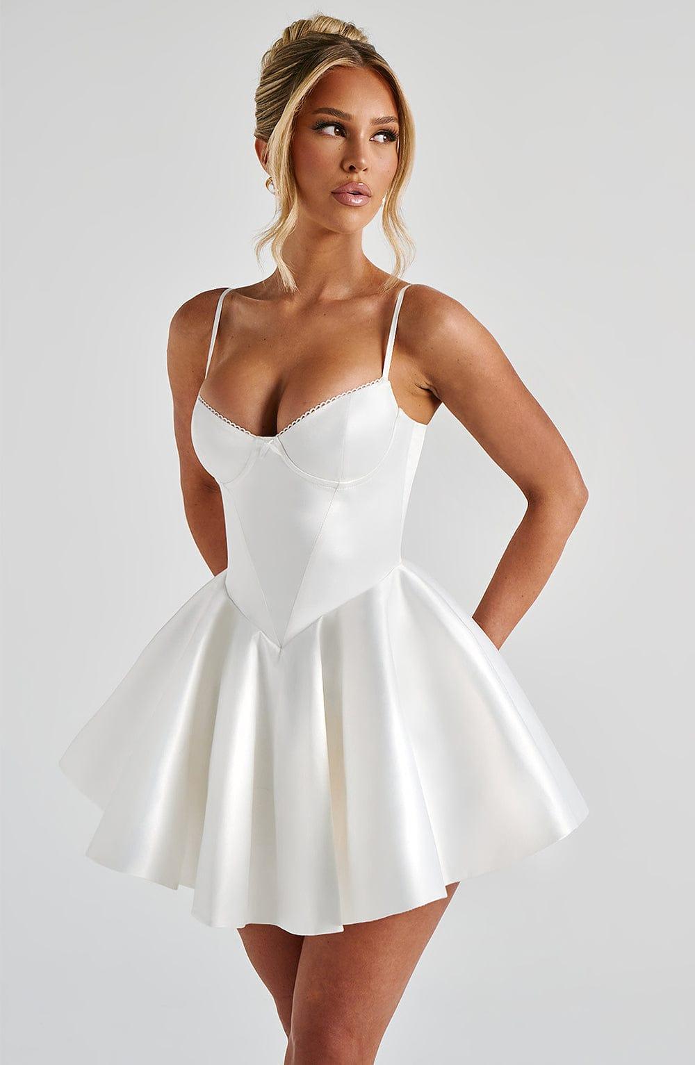 Poppy Mini Dress - Ivory Product Image