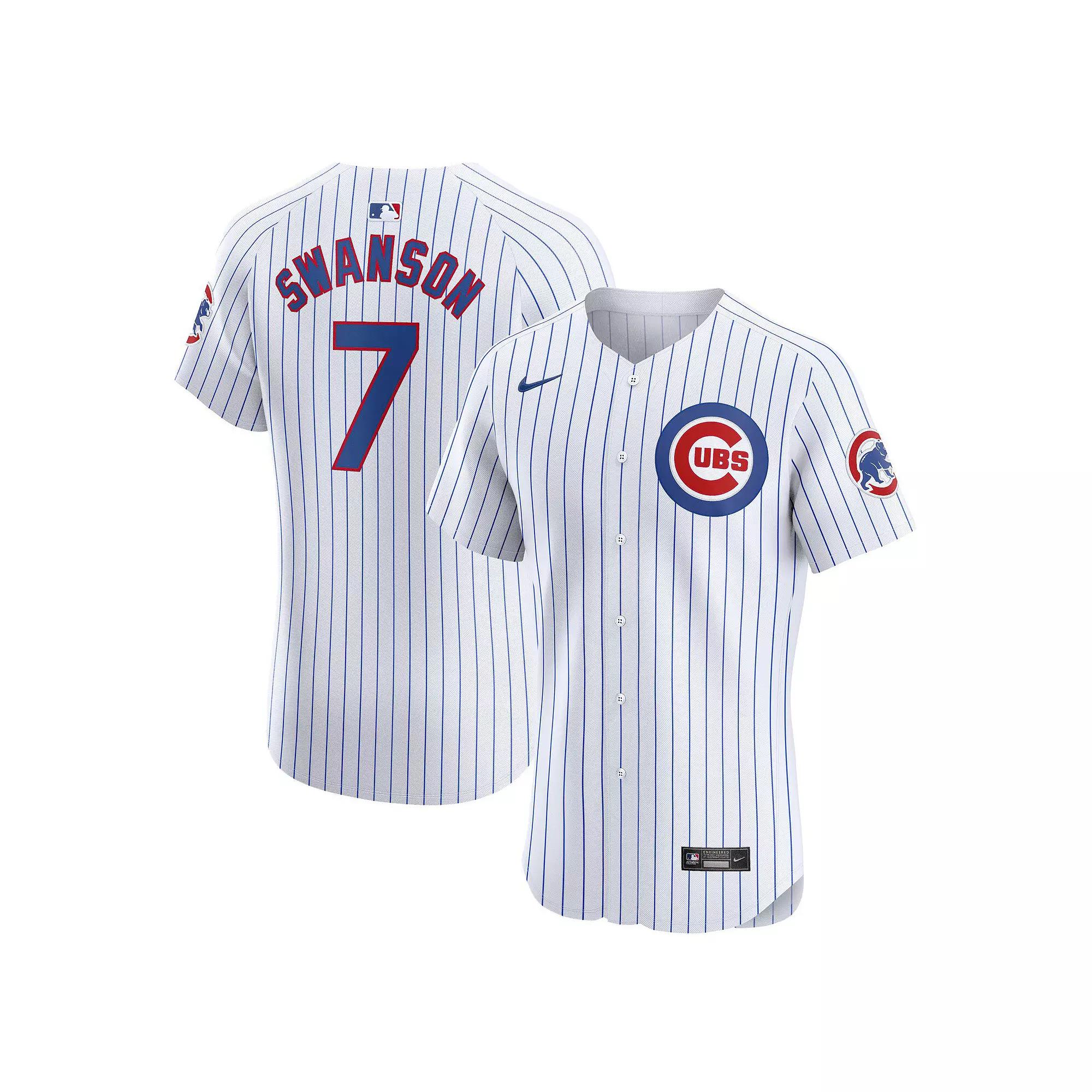 Men's Nike Dansby Swanson White Chicago Cubs Home Elite Player Jersey, Size: 48 Product Image
