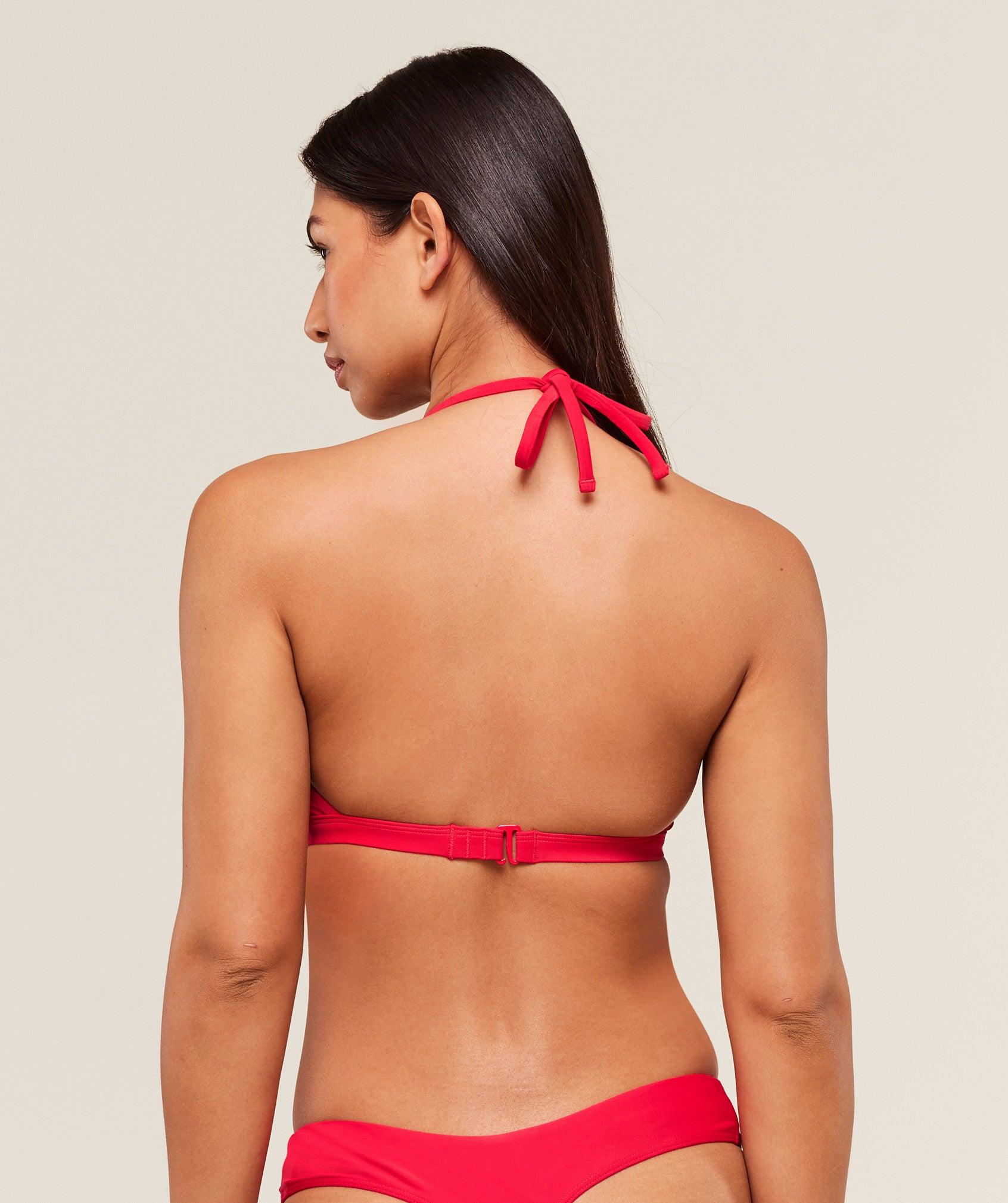 Gymshark Minimal Bikini Top - Carmine Red Female Product Image