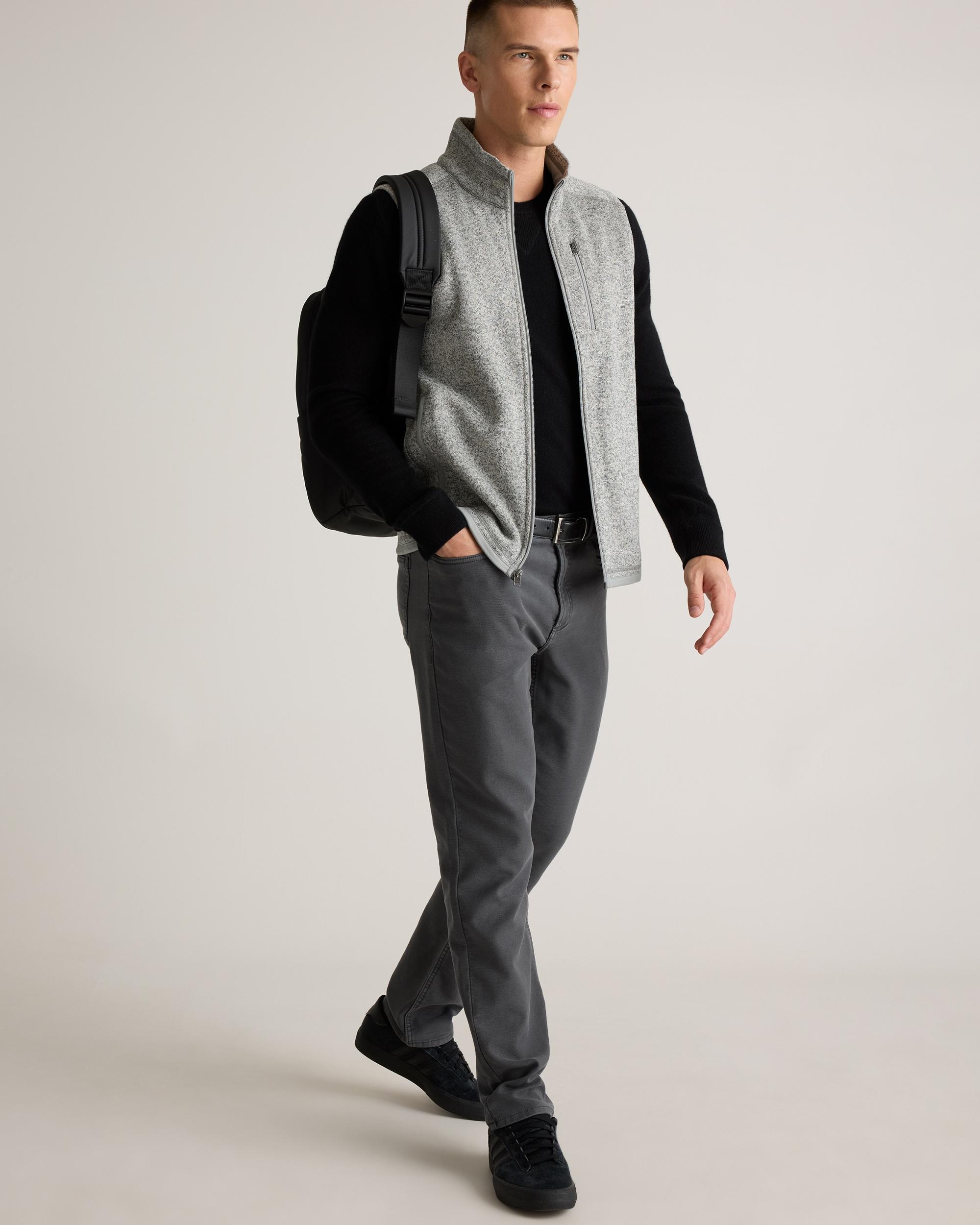 Quince | Men's Sweater-Knit Fleece Full-Zip Vest Recycled Polyester Product Image