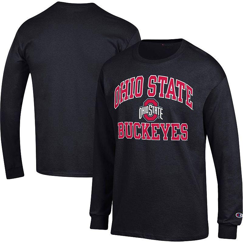 Men's Champion Black Ohio State Buckeyes High Motor Long Sleeve T-Shirt, Size: Small Product Image