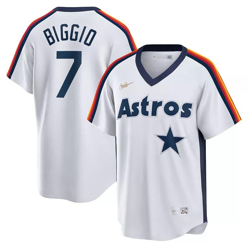 Men's Nike Craig Biggio White Houston Astros Home Cooperstown Collection Logo Player Jersey, Size: Small Product Image