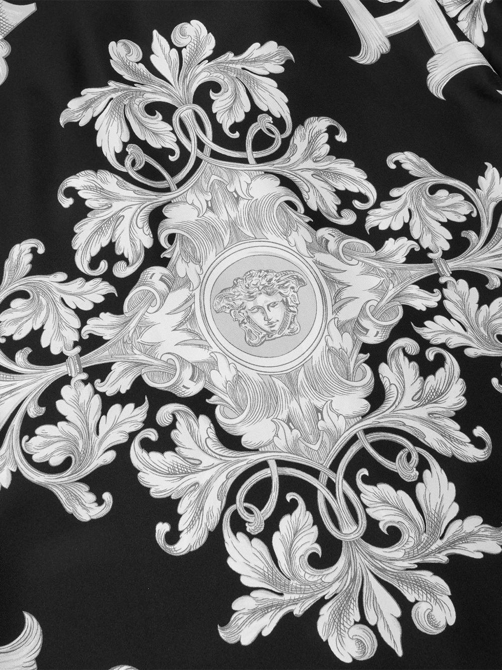 baroque-print silk shirt Product Image