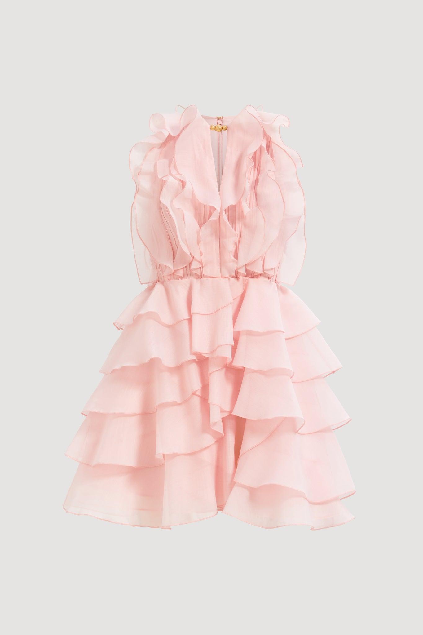 Cleo Mini Dress-PASTEL PINK / 4 Product Image