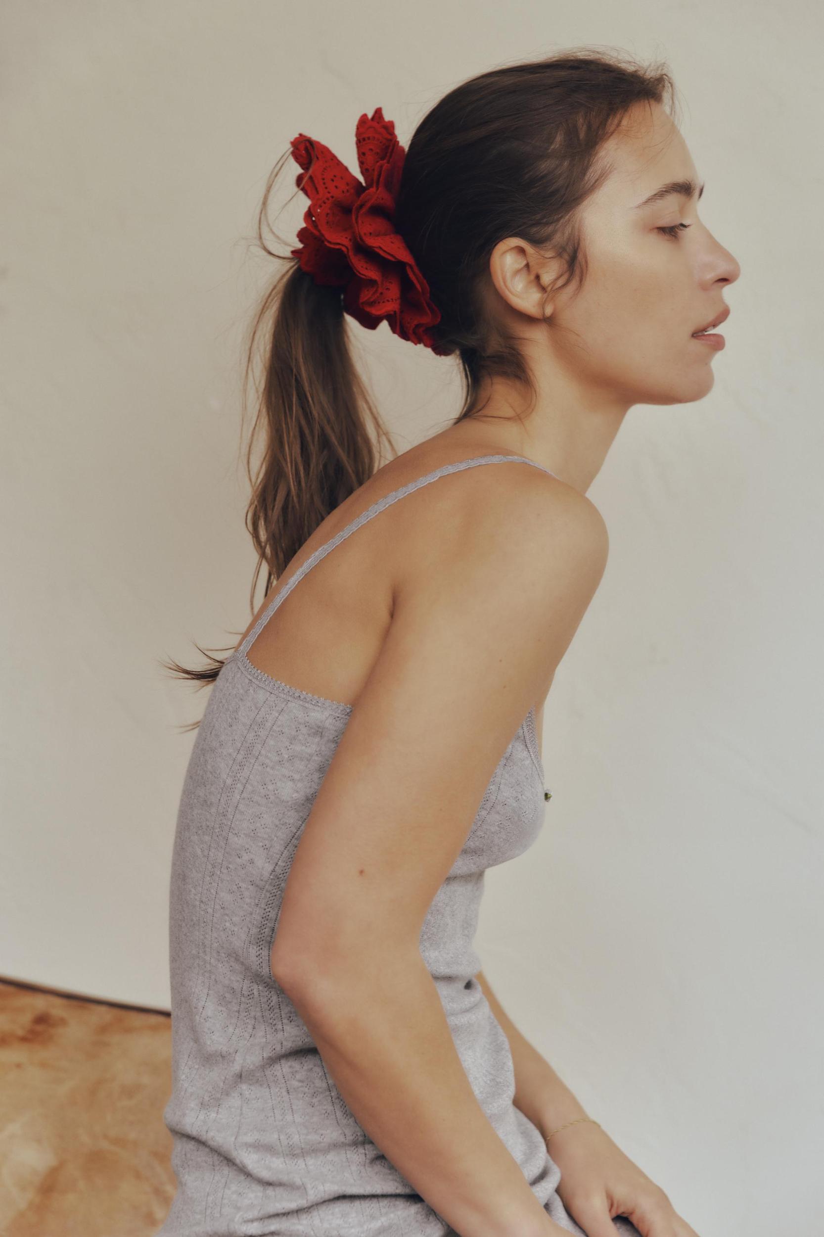 FLORAL POINTELLE DRESS Product Image