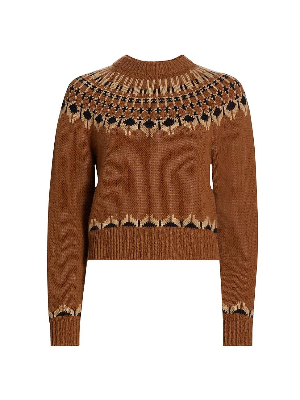 Womens Fern Fair Isle-Style Wool Sweater Product Image