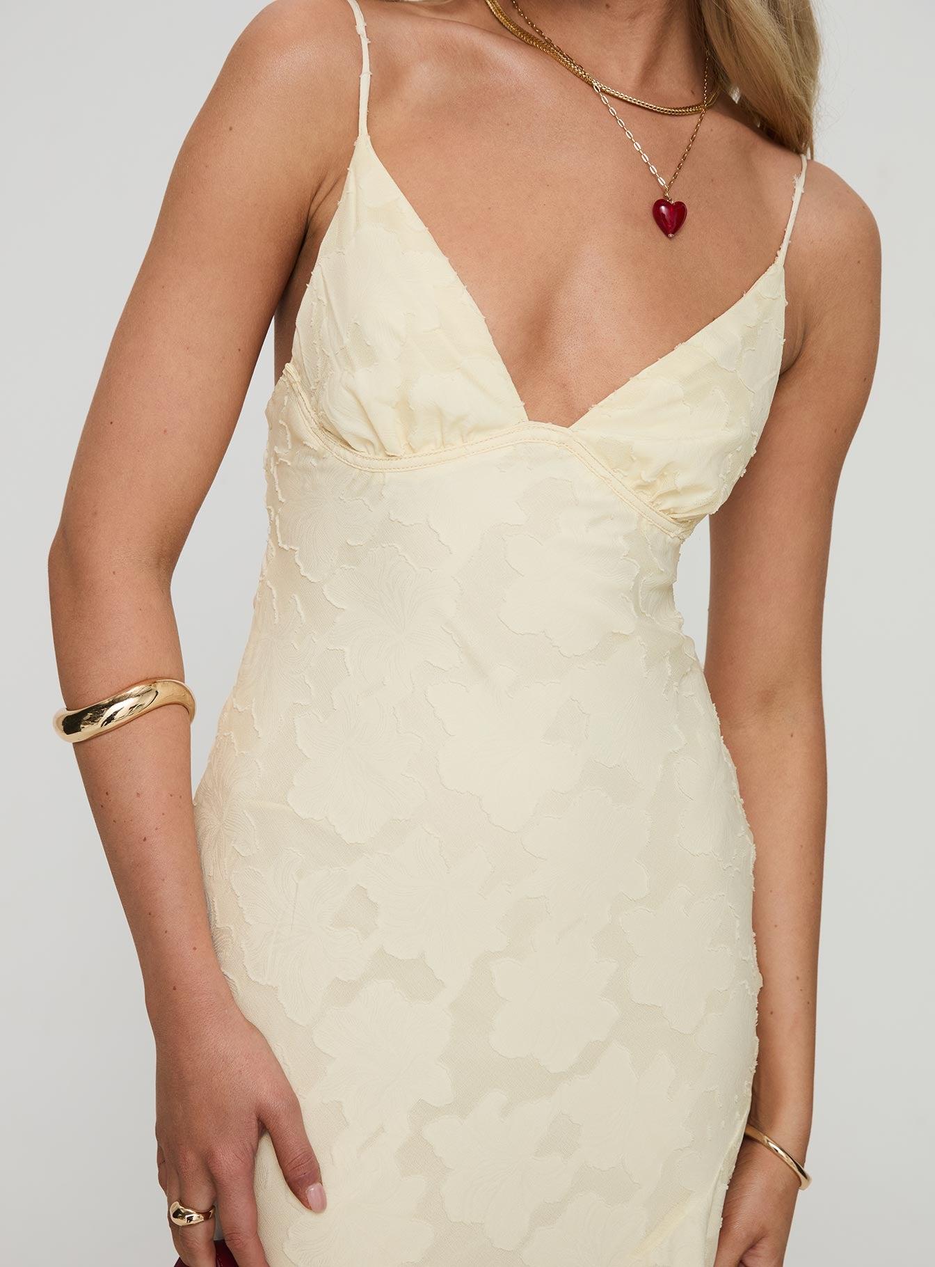 Cyrene Maxi Dress Lemon Product Image