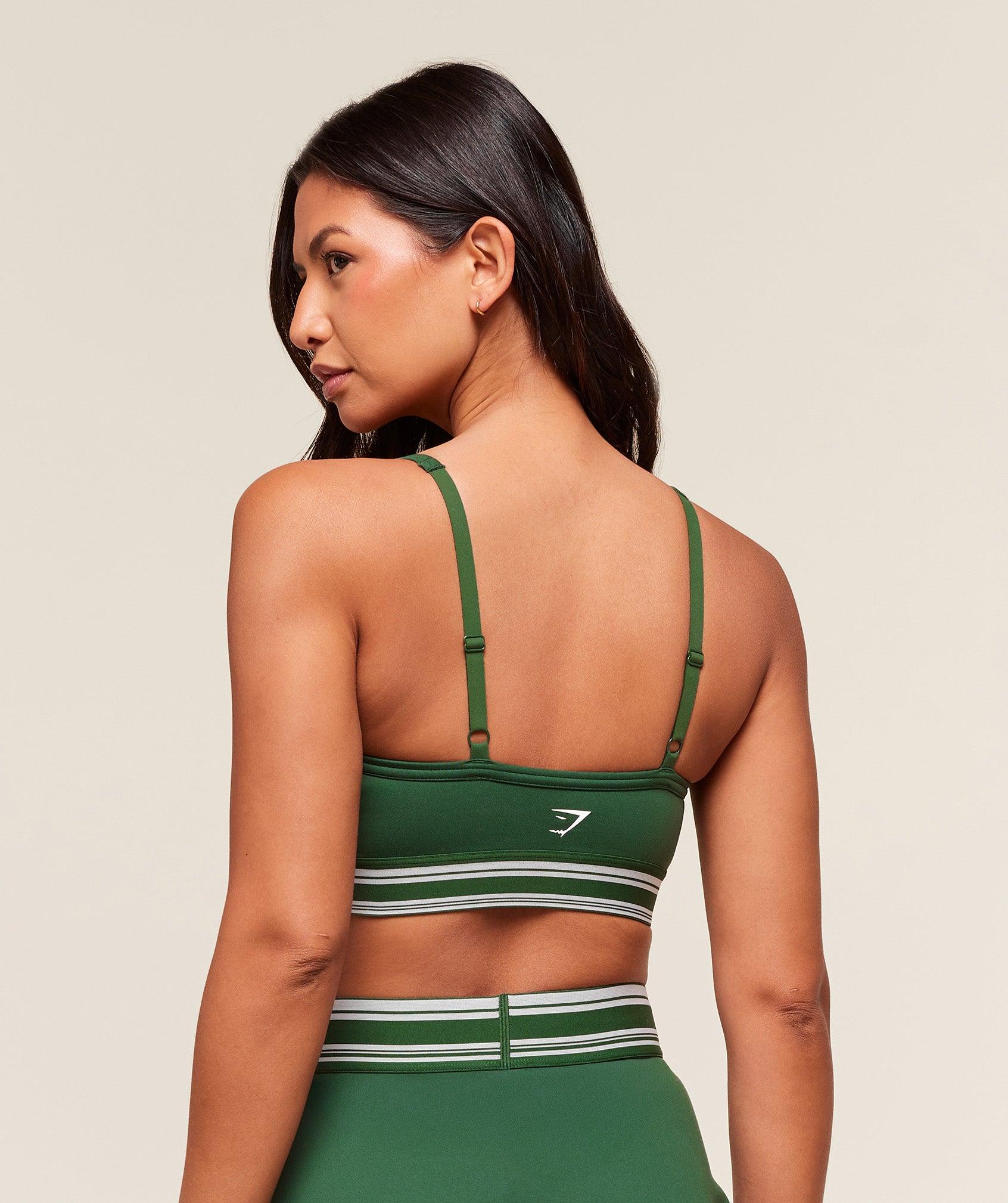Gymshark Retro Sports Bra - Classic Green Female Product Image