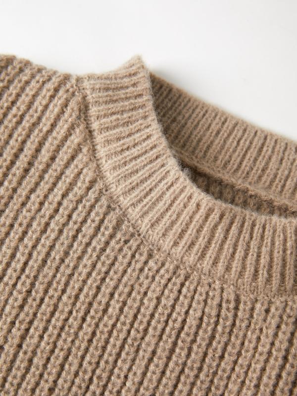 Solid Belted Knit Mini Dress Product Image