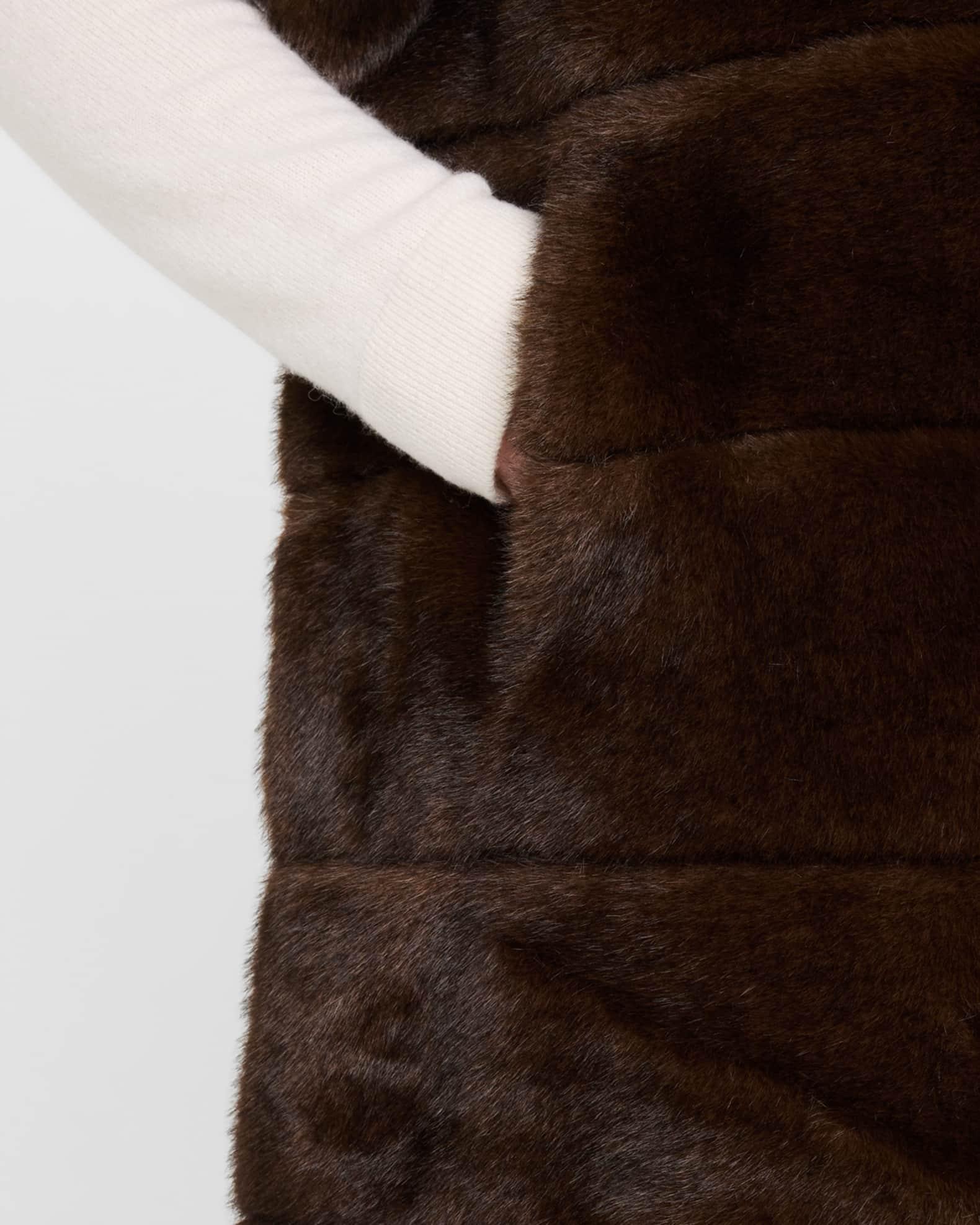 The Gloria Faux Fur Short Sleeve Vest Product Image