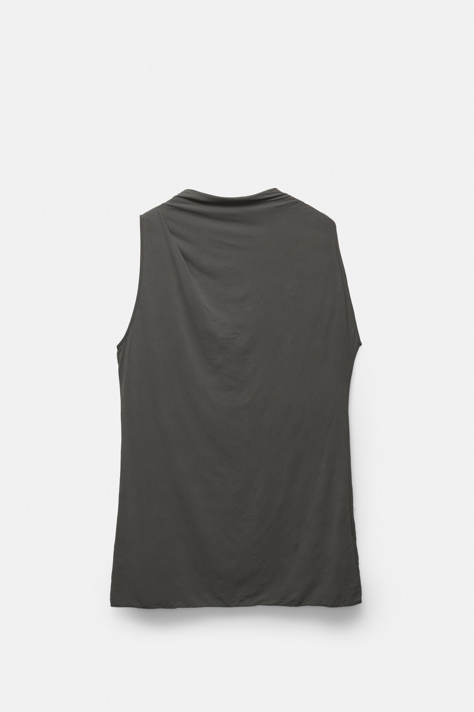 Asymmetric creased-effect T-shirt Product Image