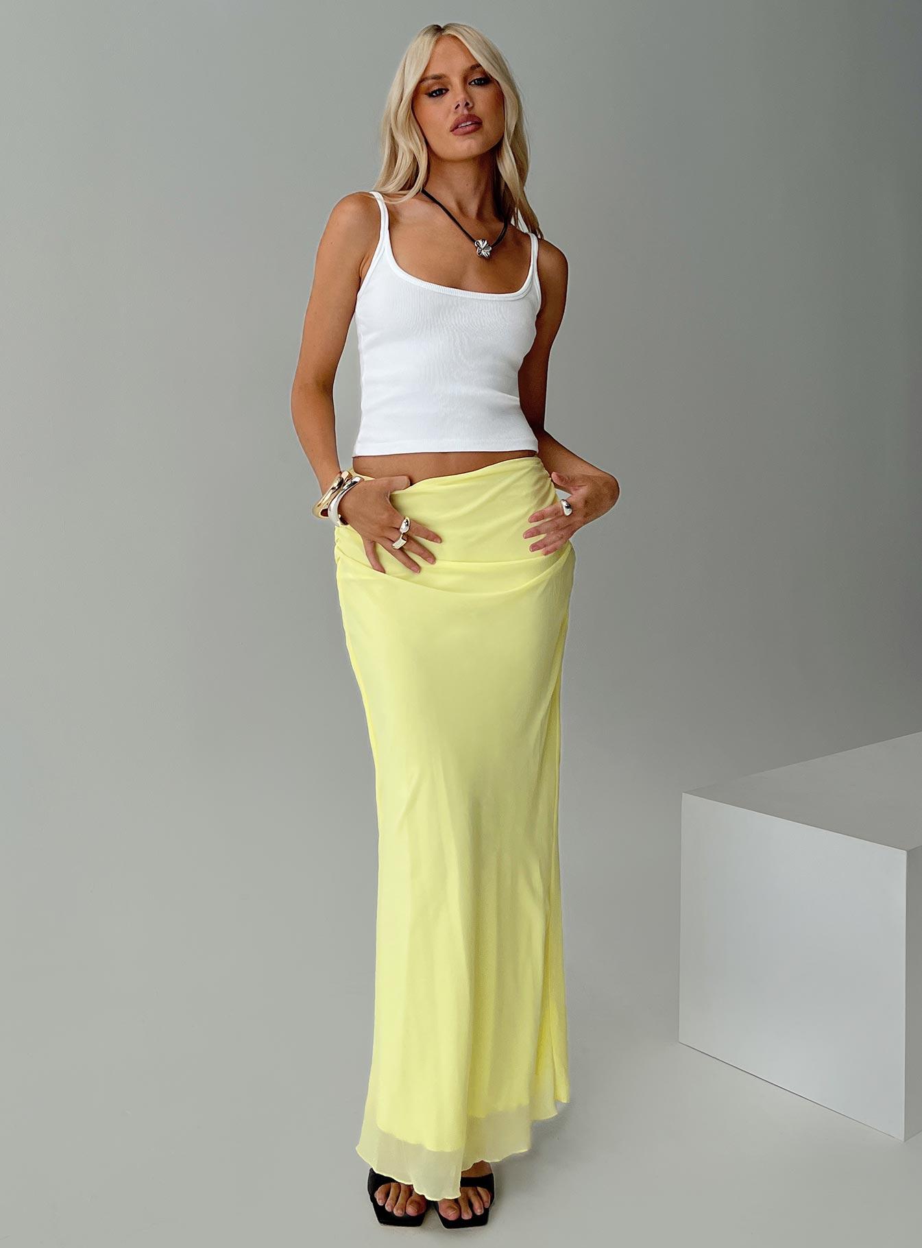 Herrera Maxi Skirt Yellow Product Image