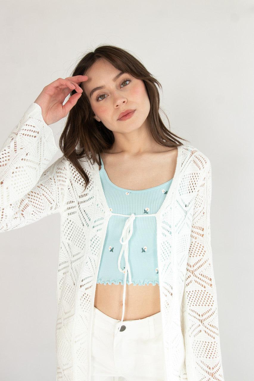 Pointelle Duster Cardigan Product Image