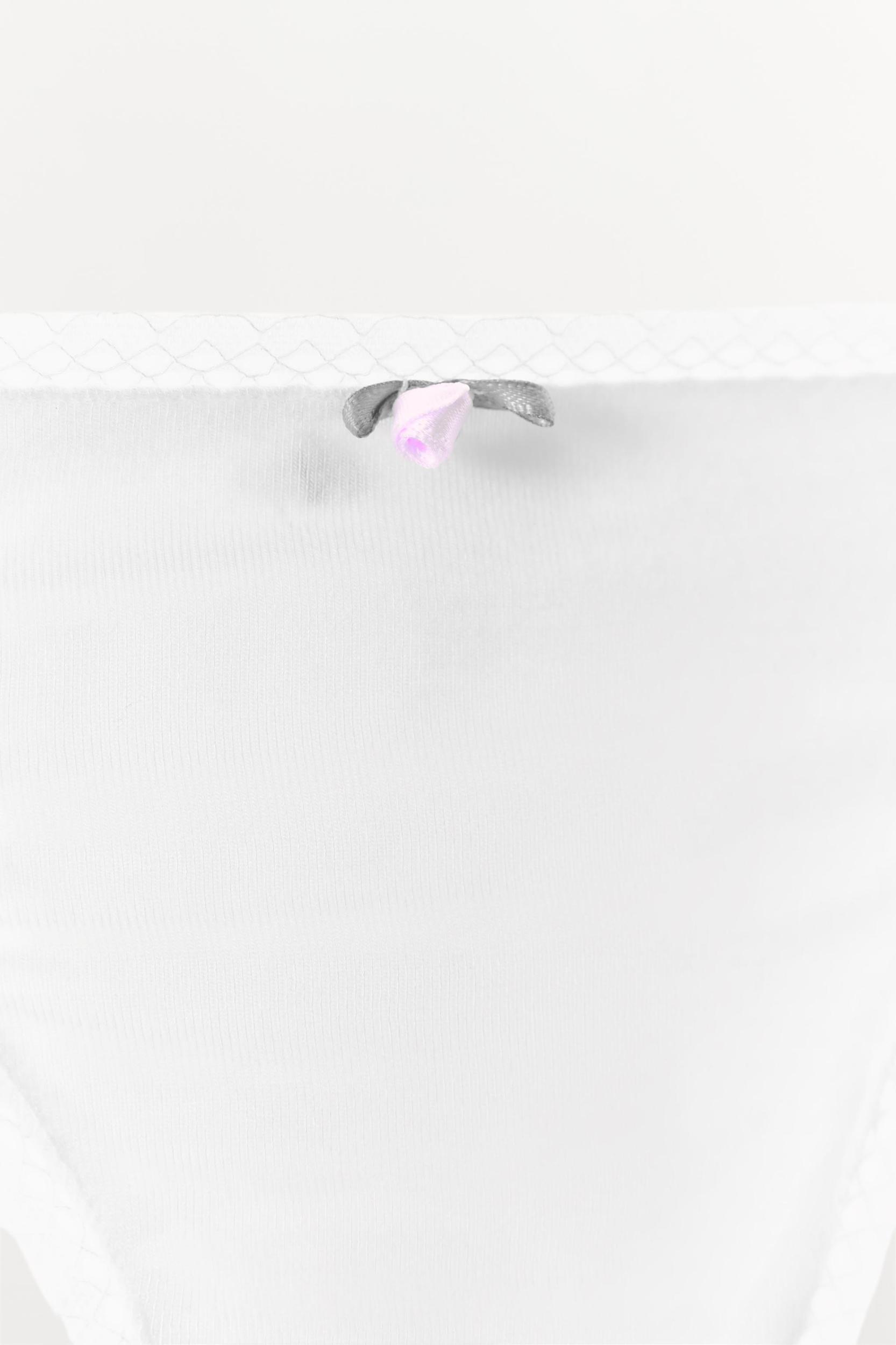 POINTELLE FLORAL THONG Product Image