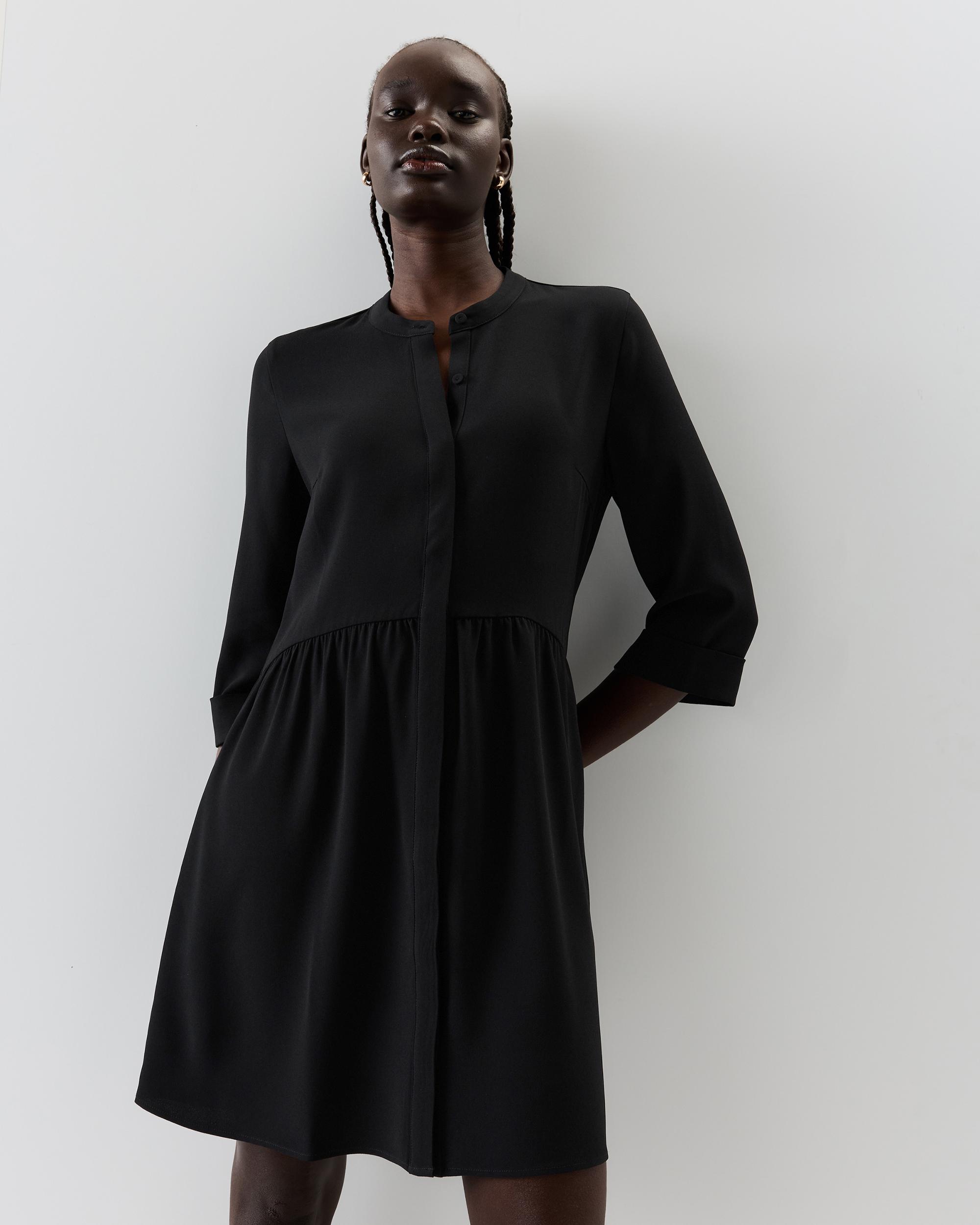 Quince | Women's Fluid Crepe Shirt Dress Polyester Product Image