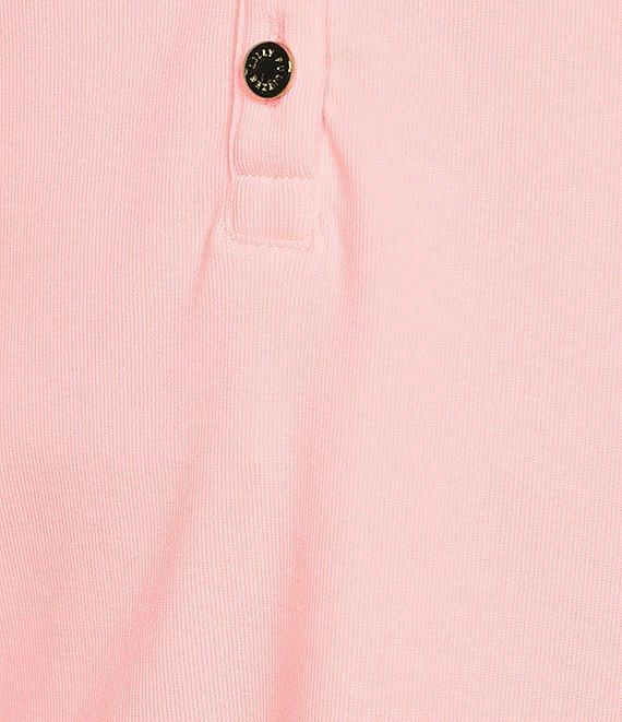 Lilly Pulitzer Ronson Eyelet Knit Notch Neck Elbow Sleeve Top Product Image