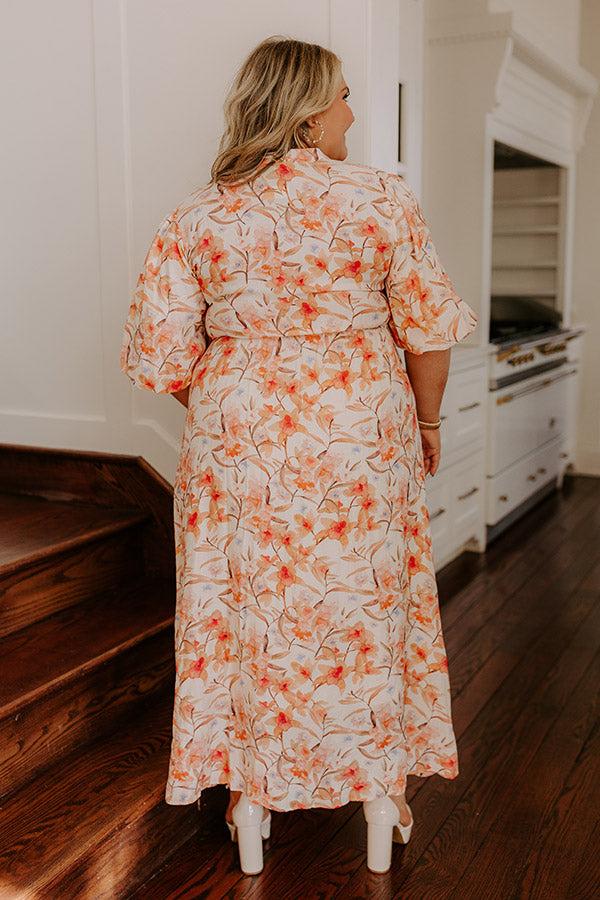 Bellini's Please Floral Midi Dress Curves Product Image