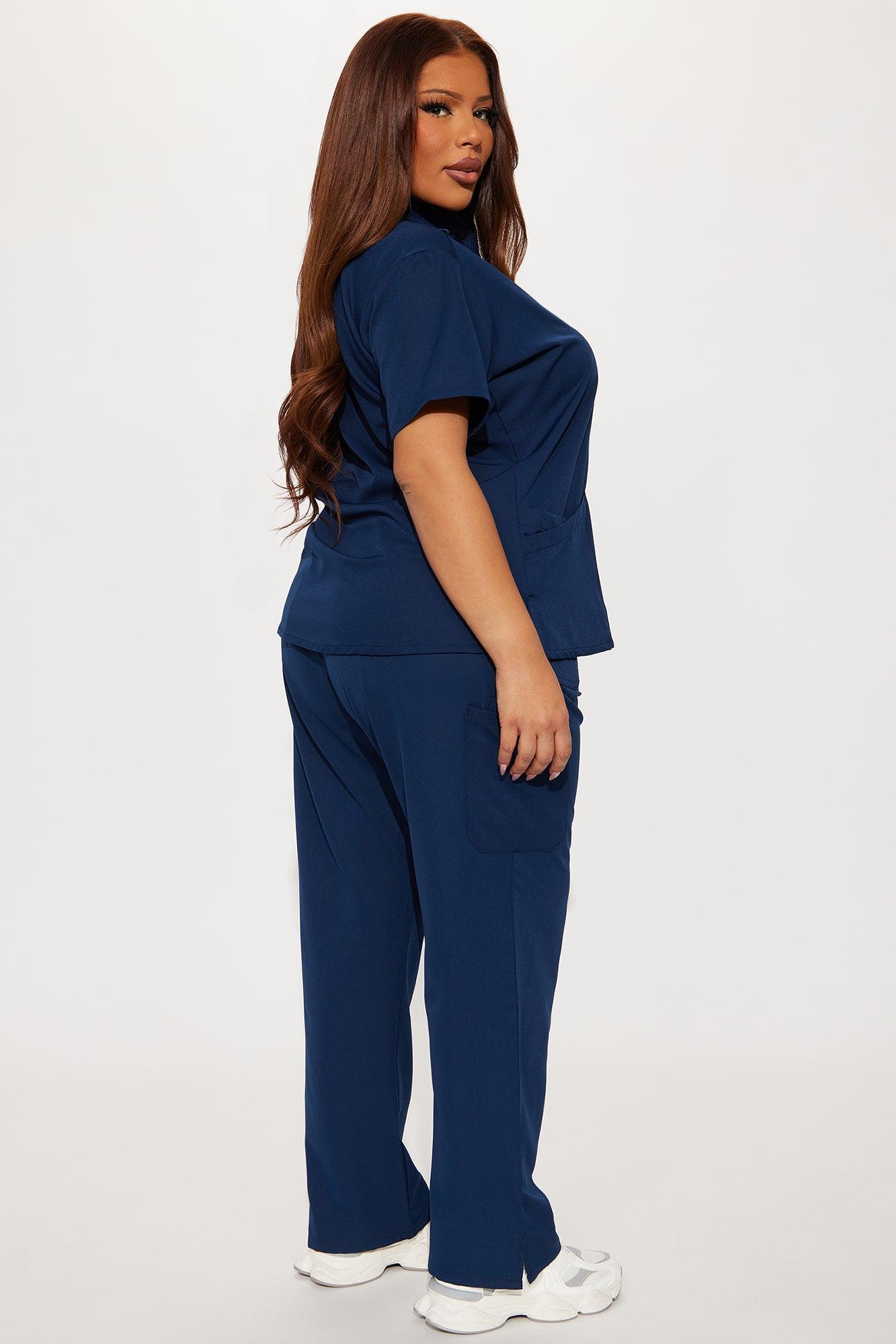 Ready For Anything 4 Way Stretch Uniform Scrub Pant Set - Navy Female Product Image