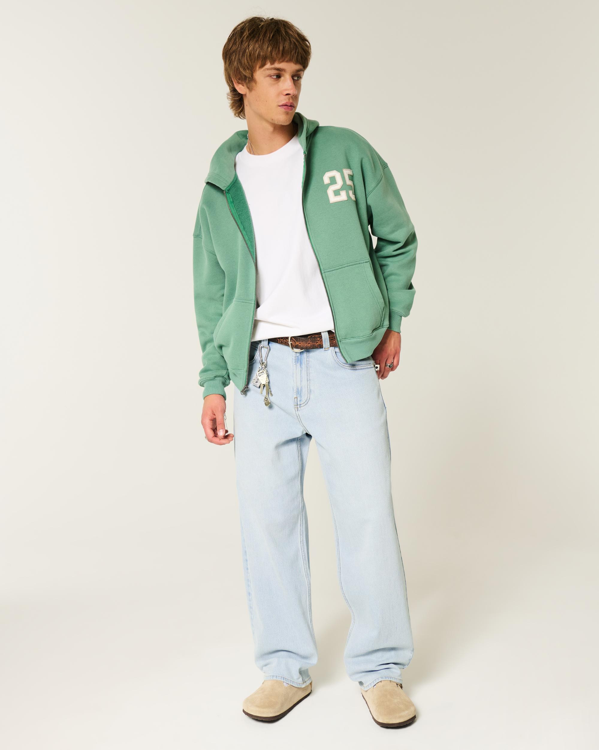 Light Wash Skater Baggy Jeans Product Image