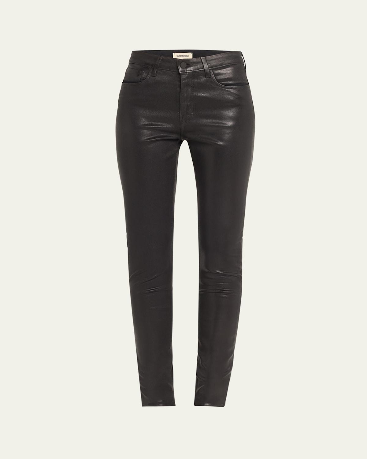 Womens Marguerite High-Rise Skinny Coated Jeans Product Image