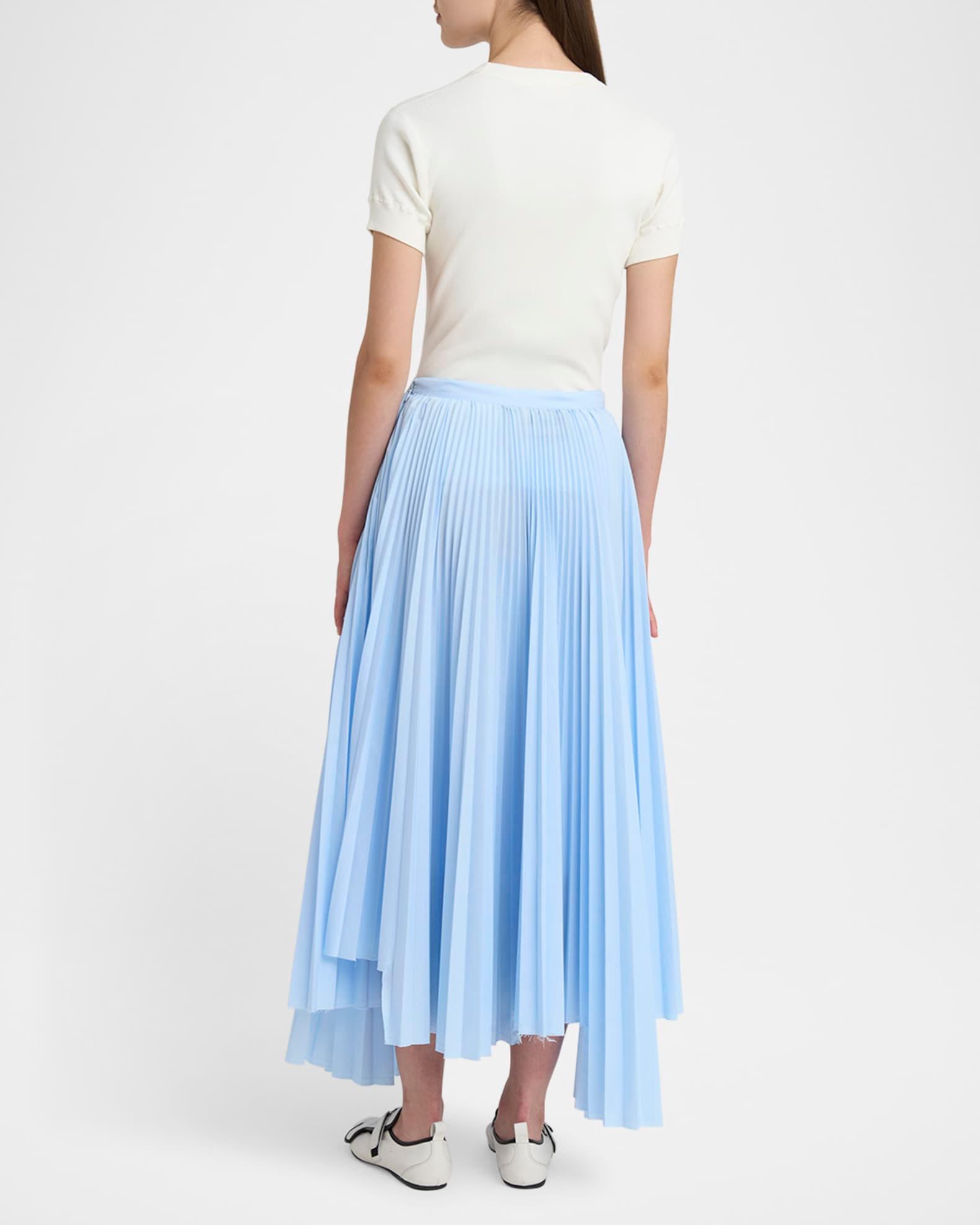 Long Asymmetric Pleated Skirt Product Image