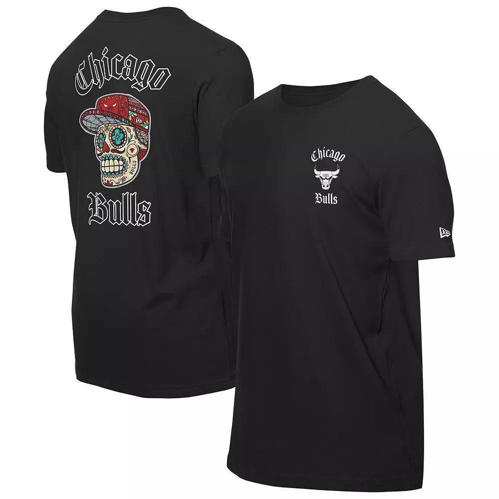 Men's New Era Black Chicago Bulls Sugar Skulls T-Shirt, Size: XL Product Image