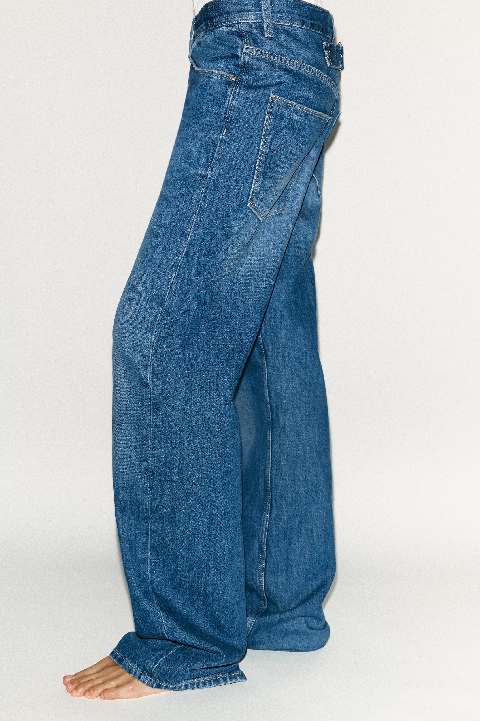 TRF MID-RISE STRAIGHT BAGGY JEANS Product Image