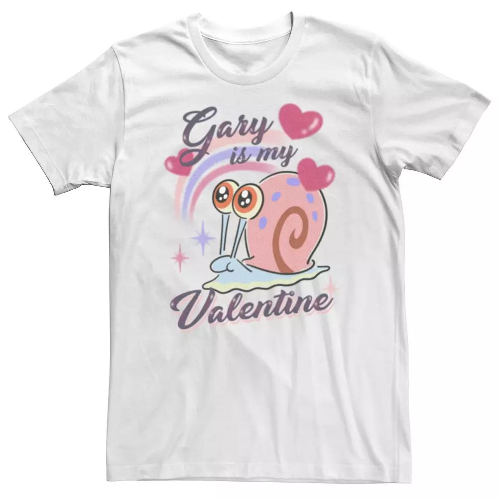 Big & Tall Spongebob Squarepants Gary Is My Valentine Heart Theme Tee, Men's,  Product Image