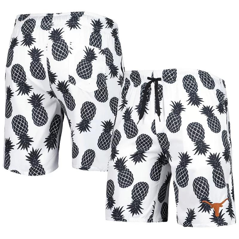 Men's Colosseum White Texas Longhorns Pineapples Swim Shorts, Size: Small Product Image