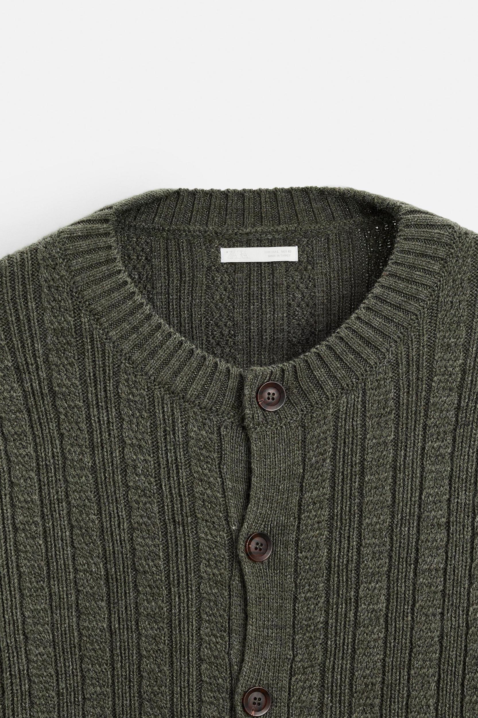 TEXTURED WEAVE WOVEN CARDIGAN Product Image
