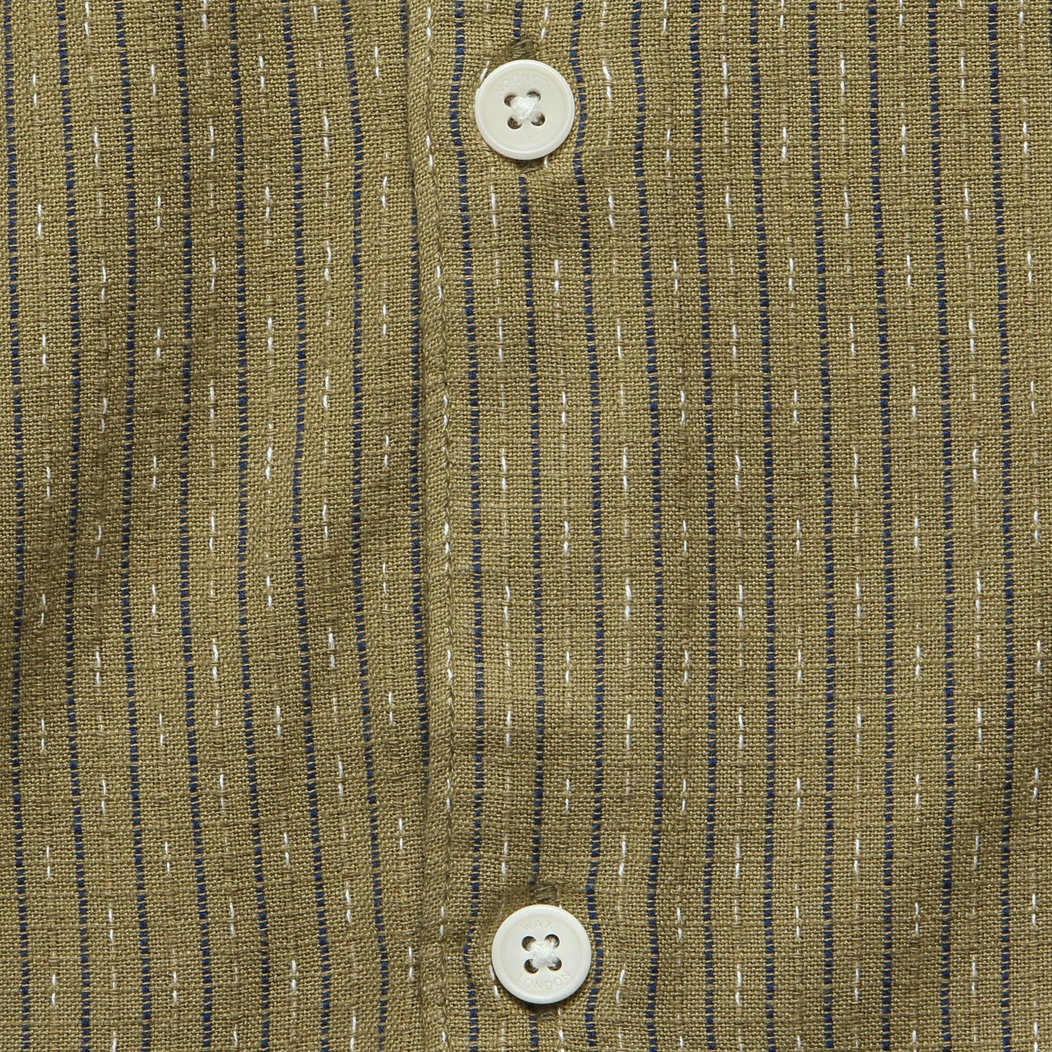 Slub Stripe Didcot Shirt - Khaki Product Image