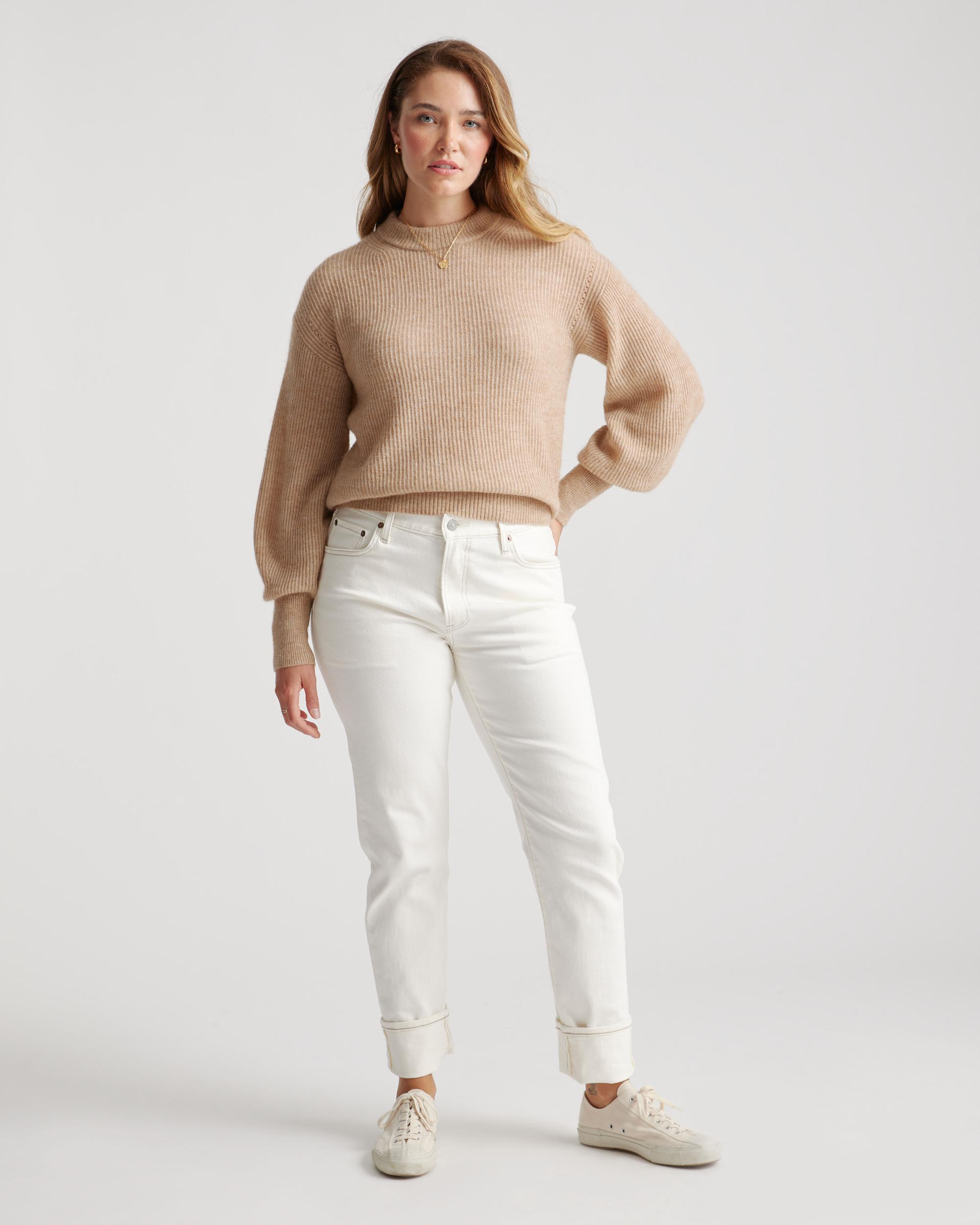 Quince | Women's Baby Alpaca-Wool Crew Neck Alpaca Sweater Product Image