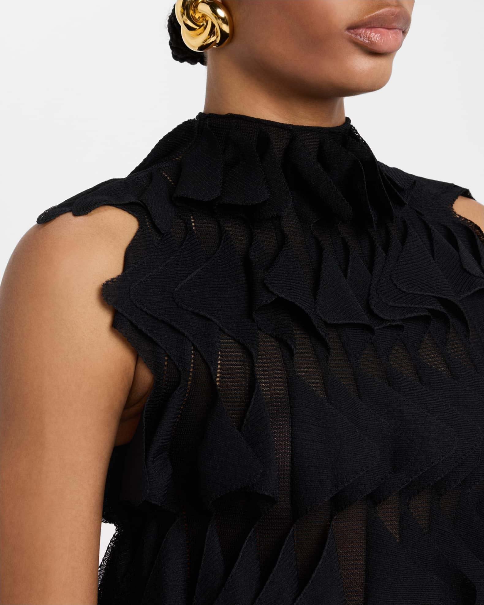 Pointed Ruffle Sleeveless Top Product Image