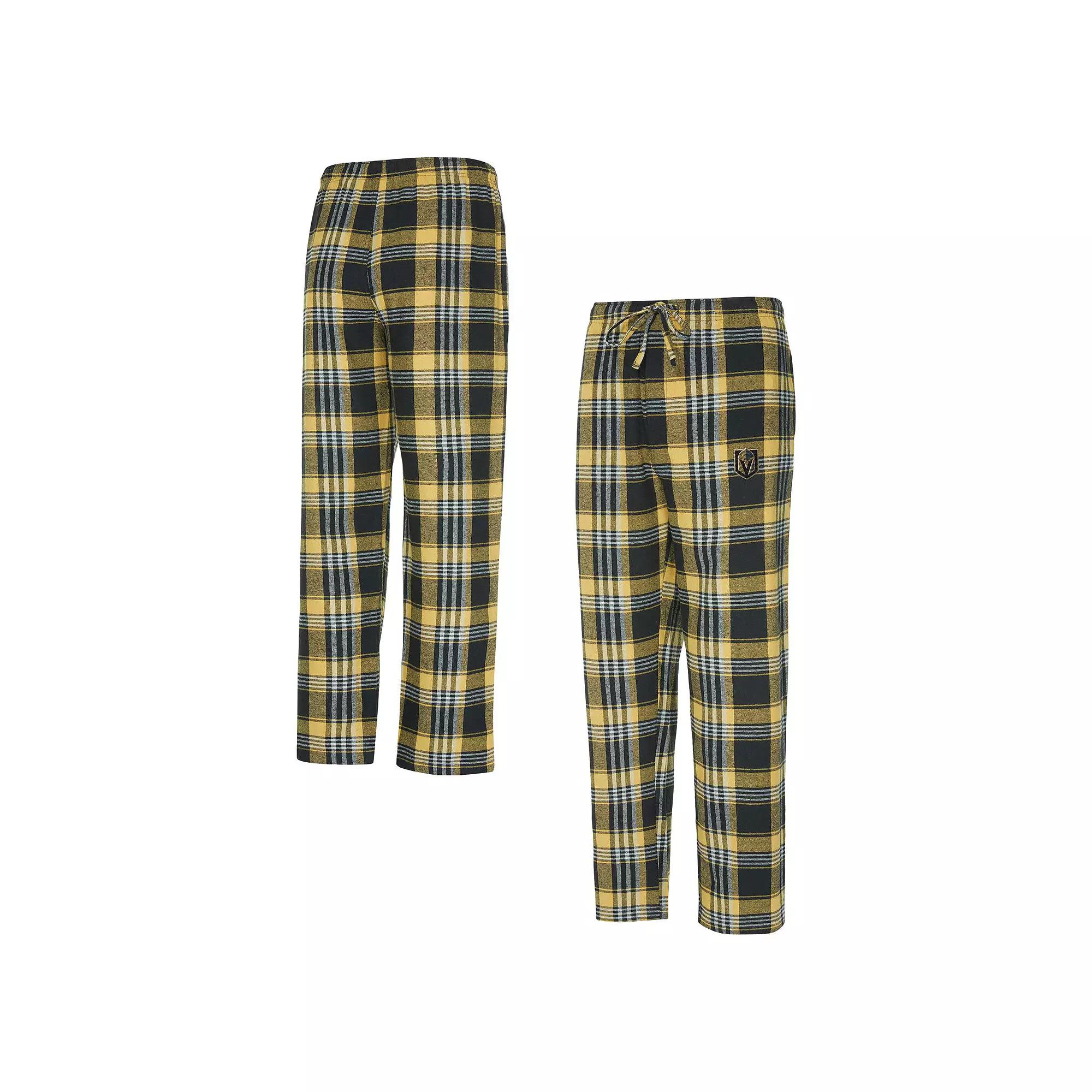 Men's Concepts Sport Gold/Black Vegas Golden Knights Region Flannel Sleep Pants, Size: Medium, Lvk Gold Product Image