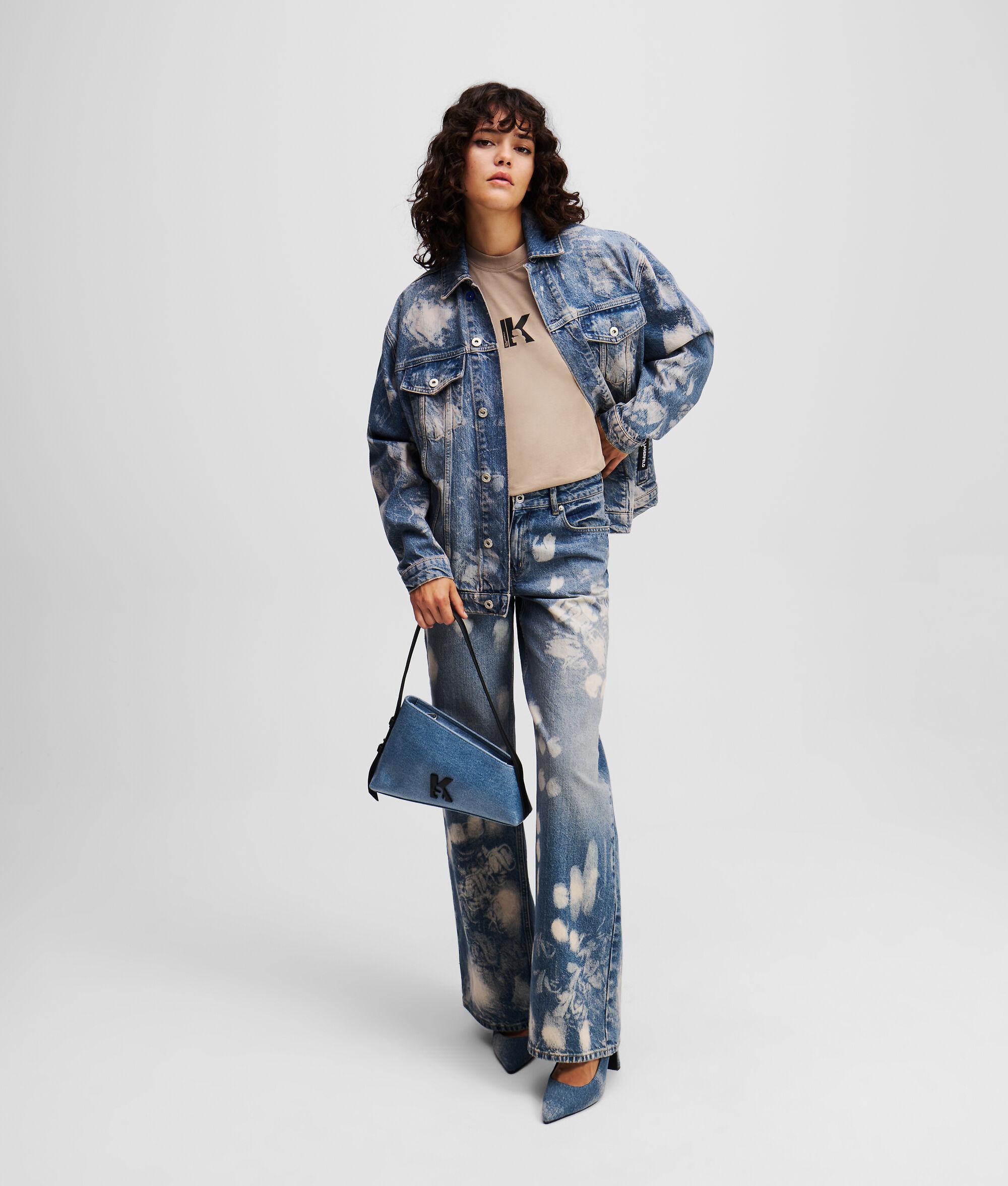 BLEACHED MID-RISE RELAXED JEANS Product Image
