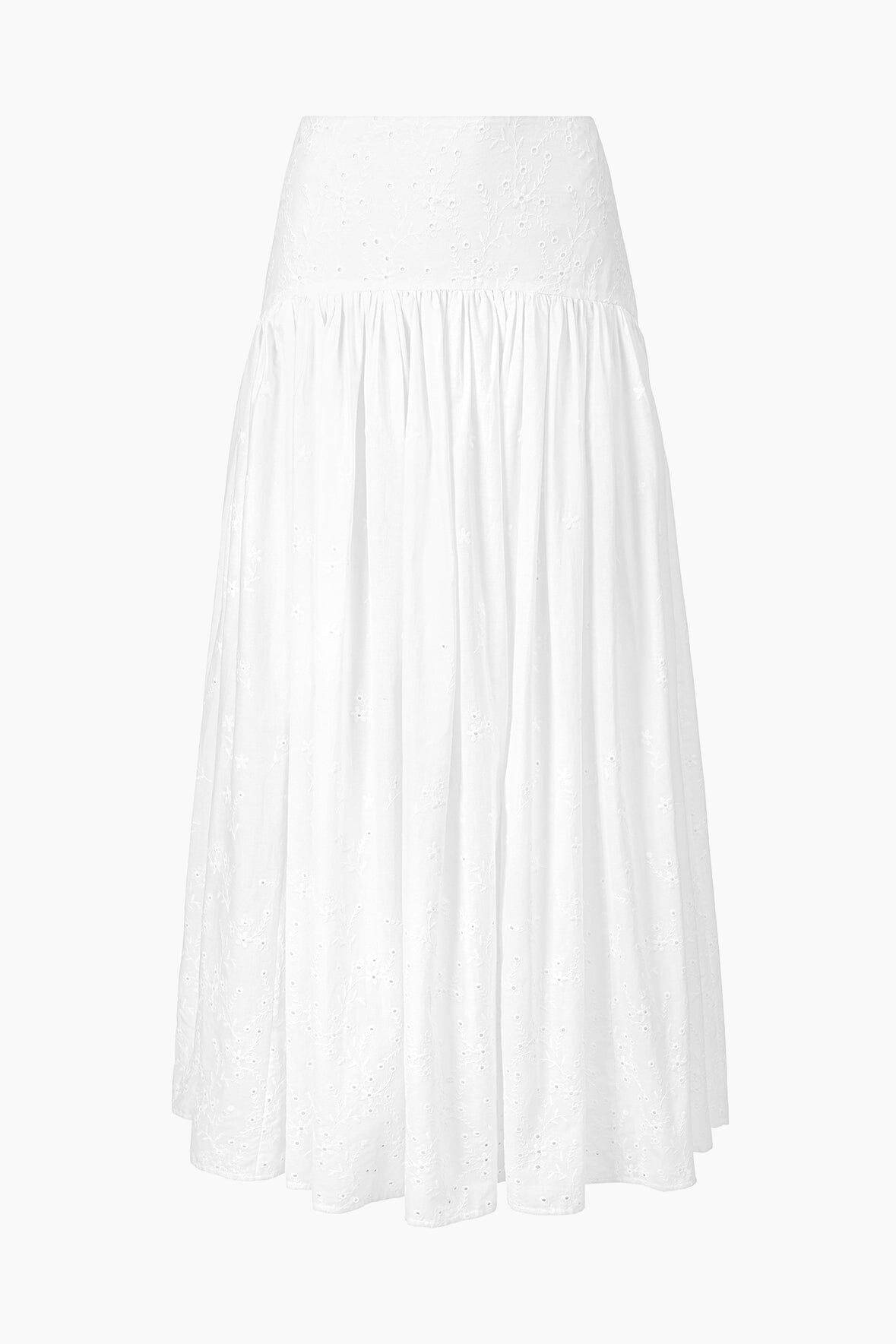 PROCIDA SKIRT | WHITE EYELET Product Image