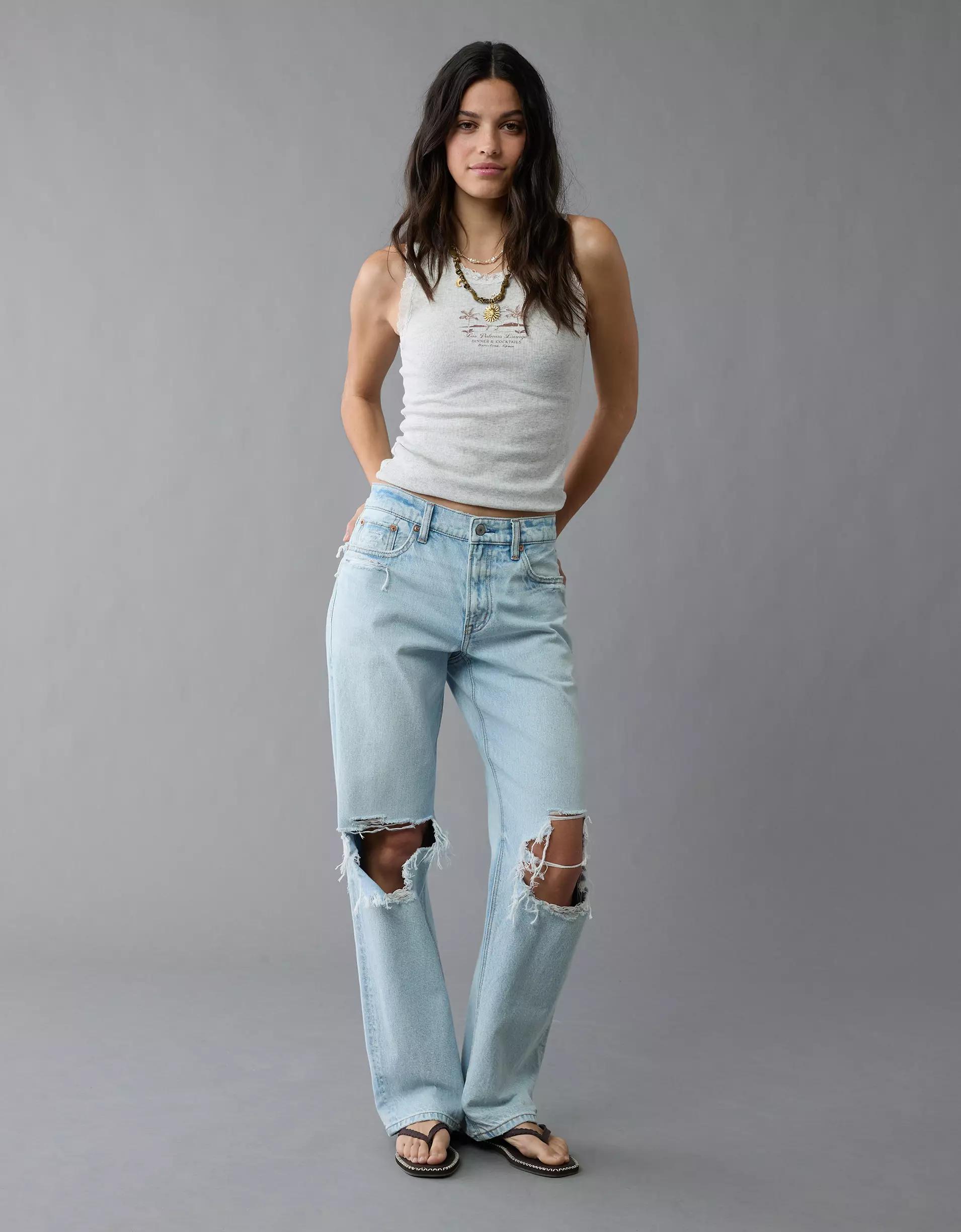 AE Graphic Lace Trim Tank Top Product Image