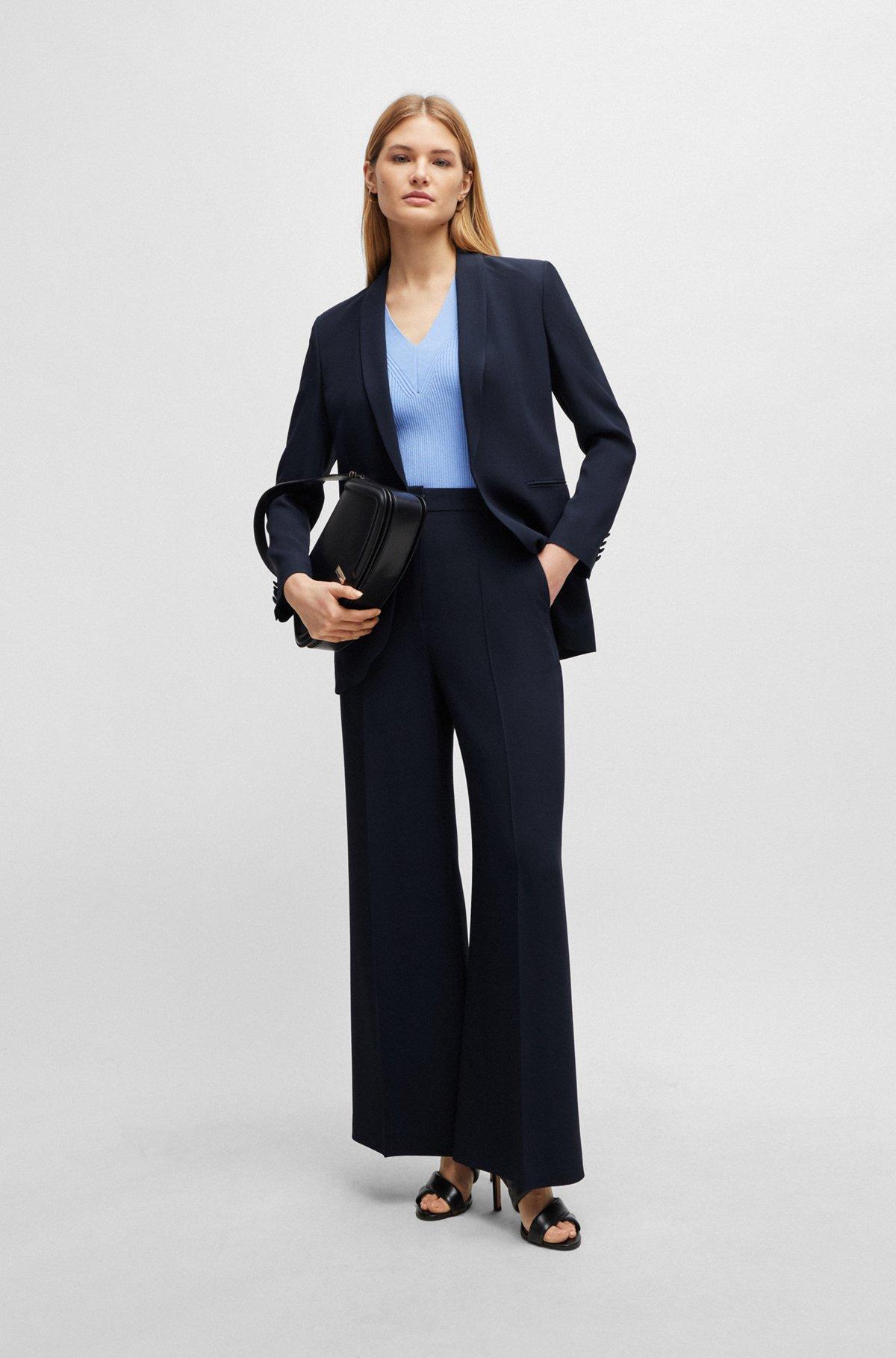 High-waisted relaxed-fit trousers with wide leg Product Image