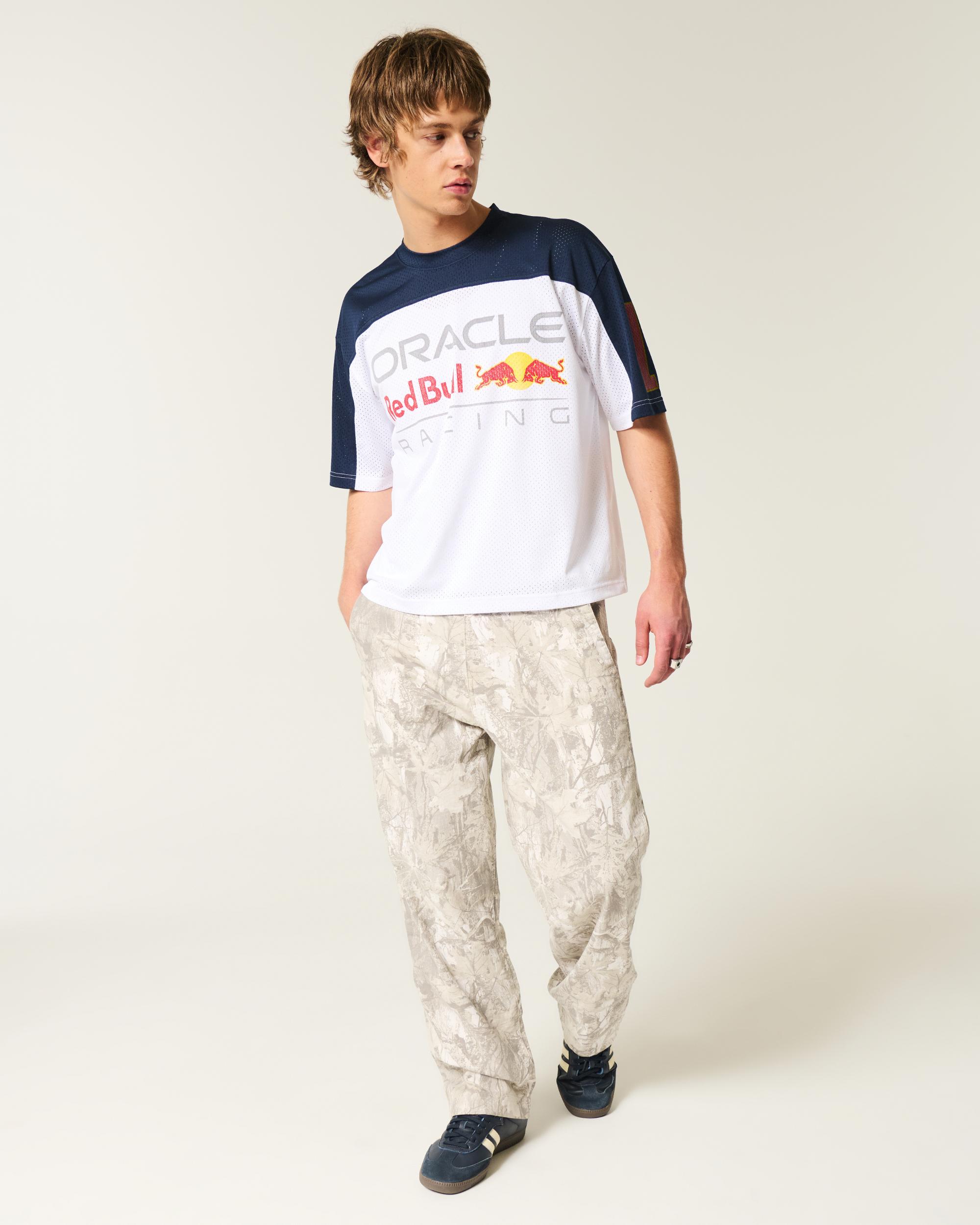 Boxy Crop Oracle Red Bull Graphic Jersey Product Image