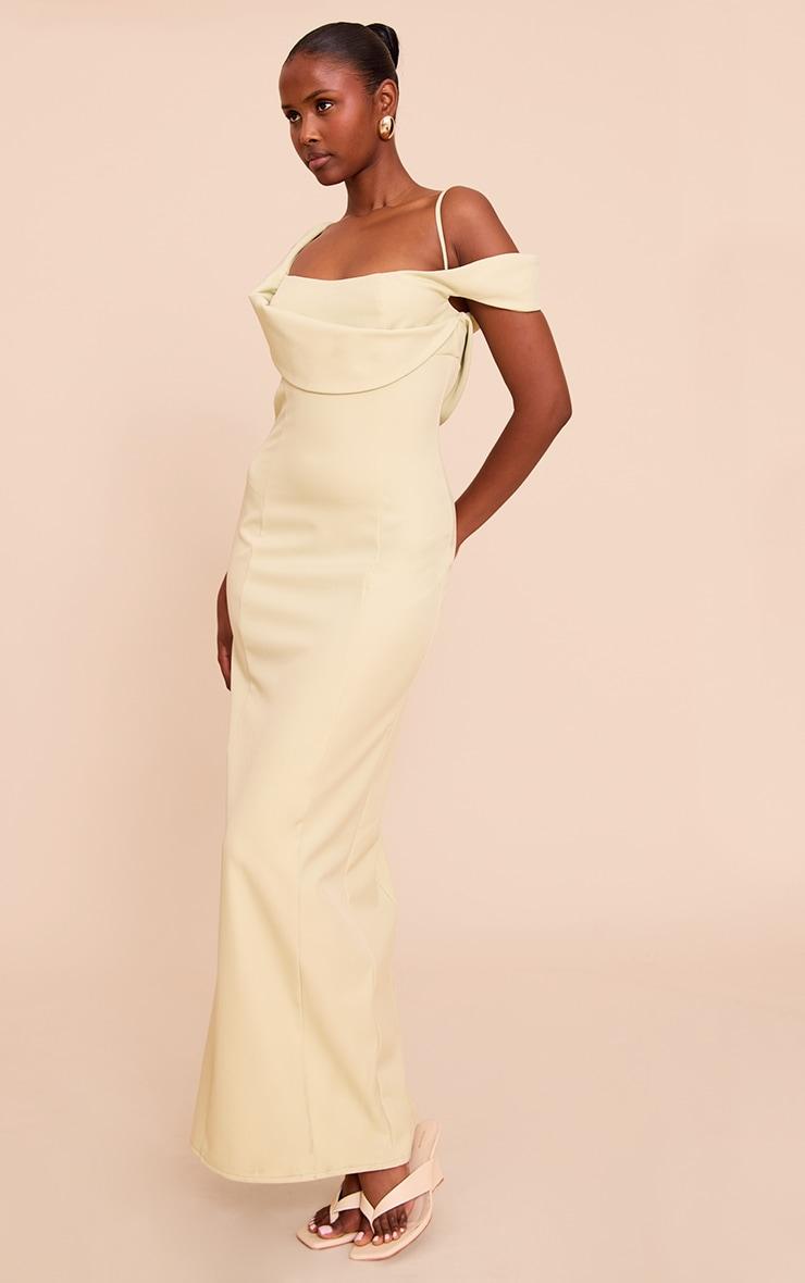 Sage Woven Square Neck Maxi Dress Product Image