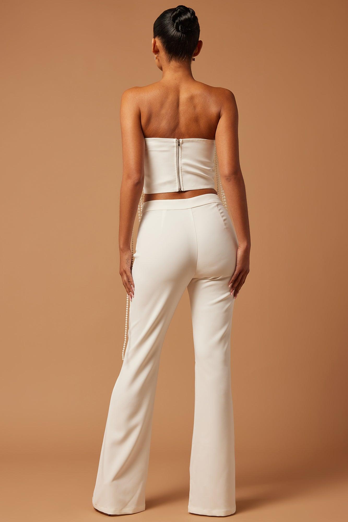 Erin Pearl Pant Set - White Product Image
