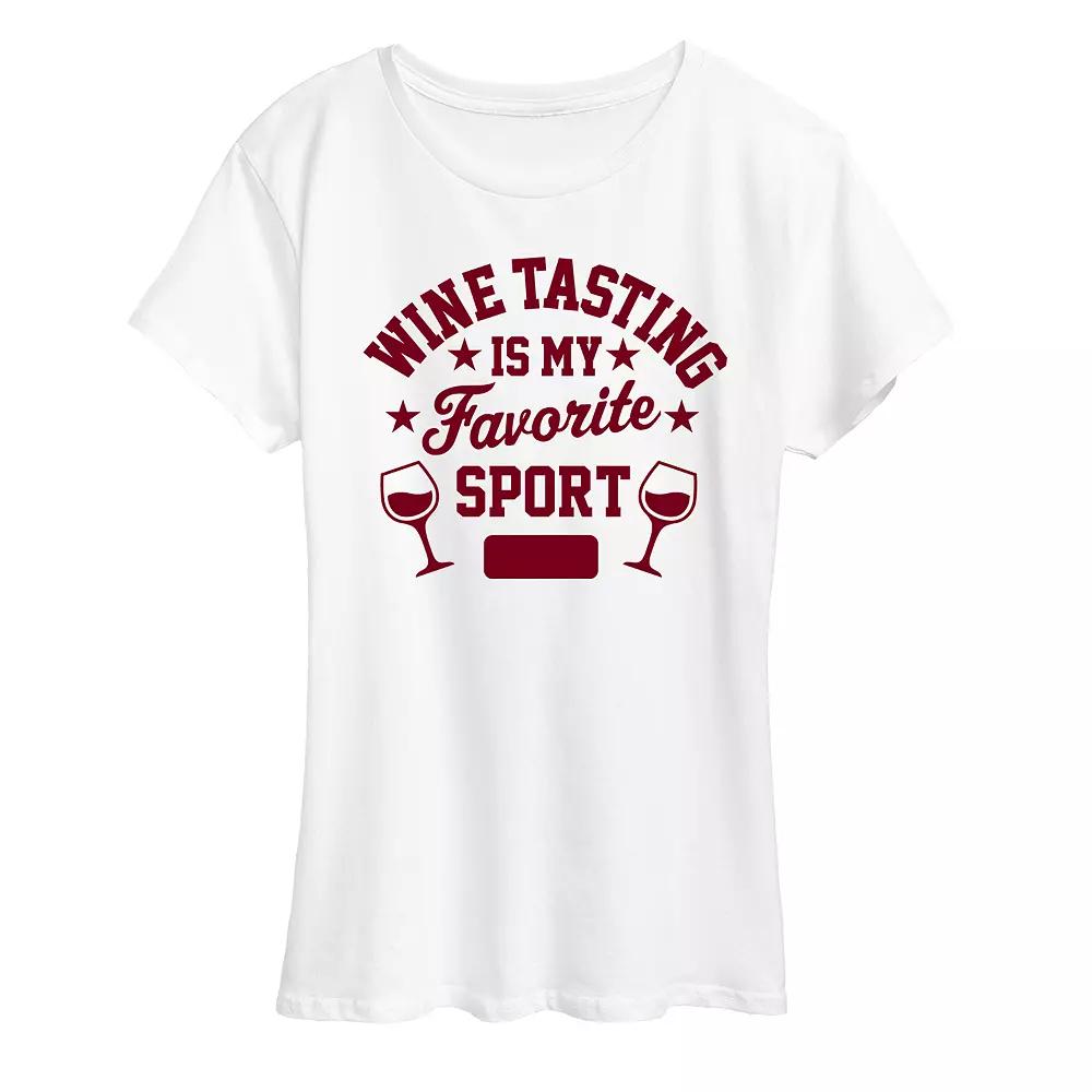 Women's Wine Tasting Favorite Sport Graphic Tee, Girl's,  Product Image