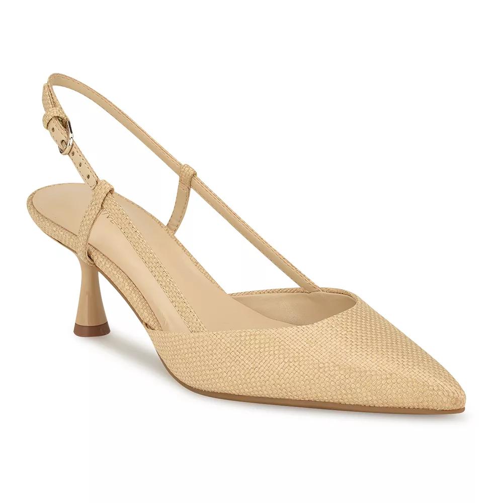 Nine West Rowen Women's Slingback Dress Pumps, Size: 6.5, Natural Product Image