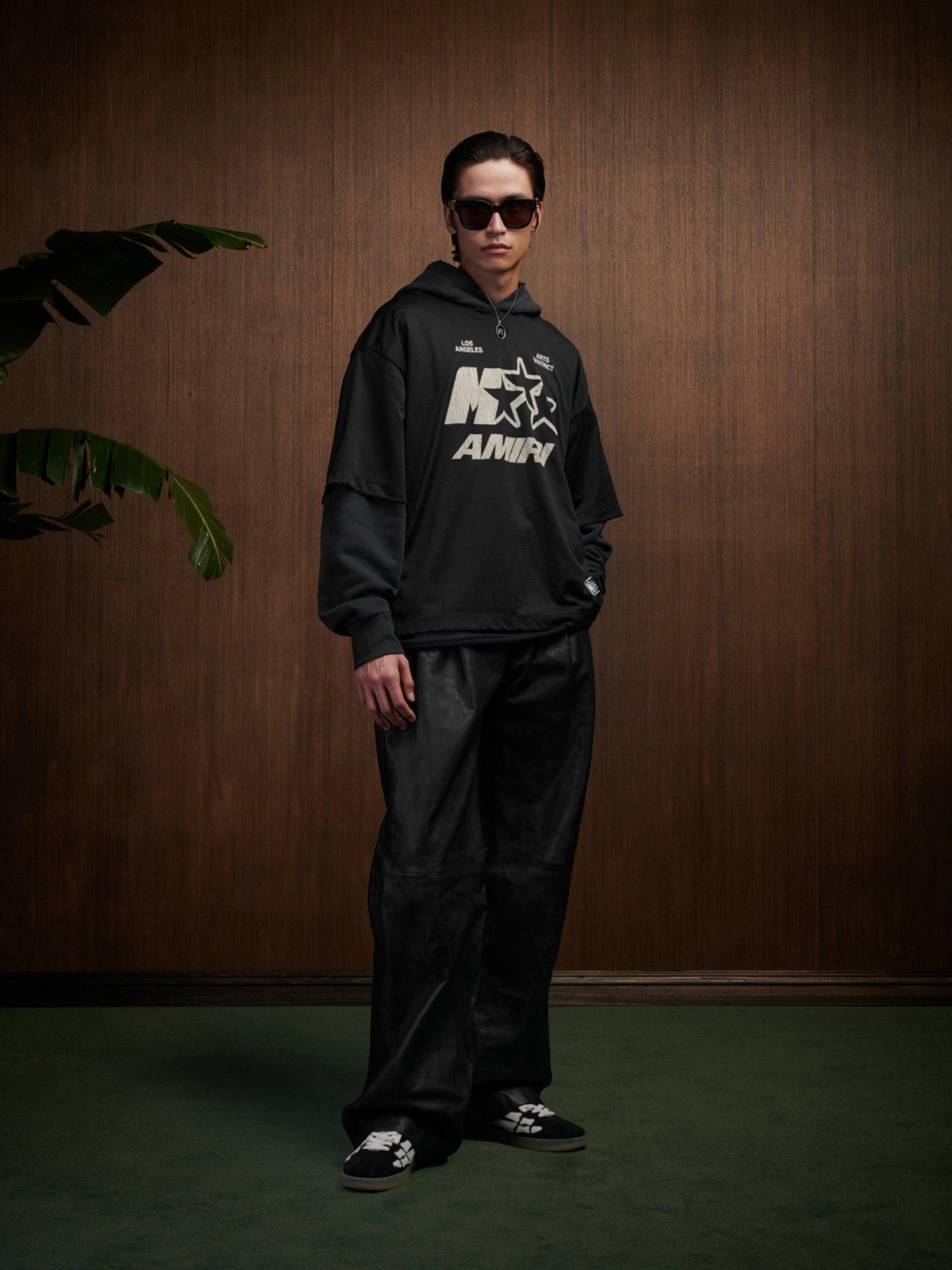 MA STAR MESH HOODIE - Black Product Image