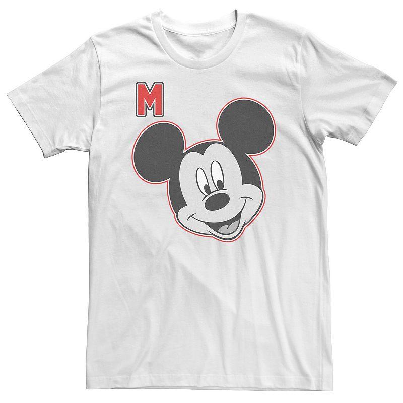 Big & Tall Disney Mickey Mouse Varsity Letter Face Tee, Men's,  Product Image
