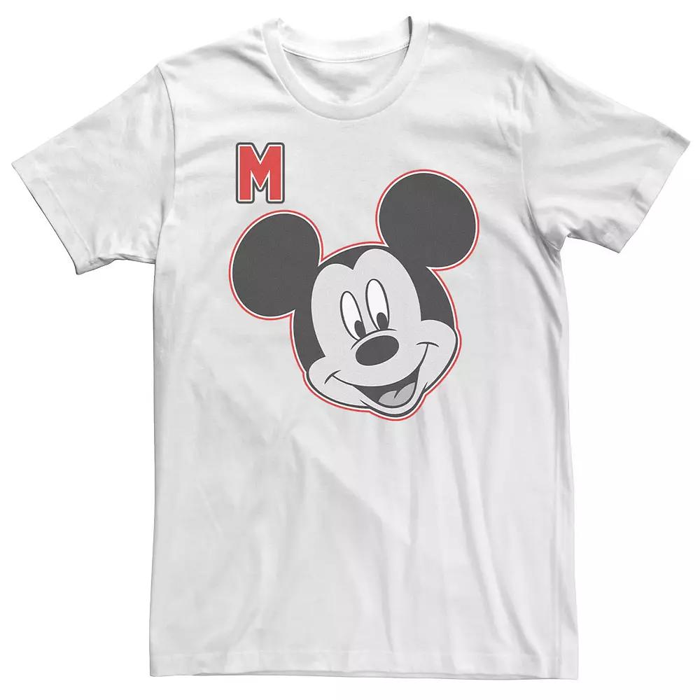 Big & Tall Disney Mickey Mouse Varsity Letter Face Tee, Men's,  Product Image