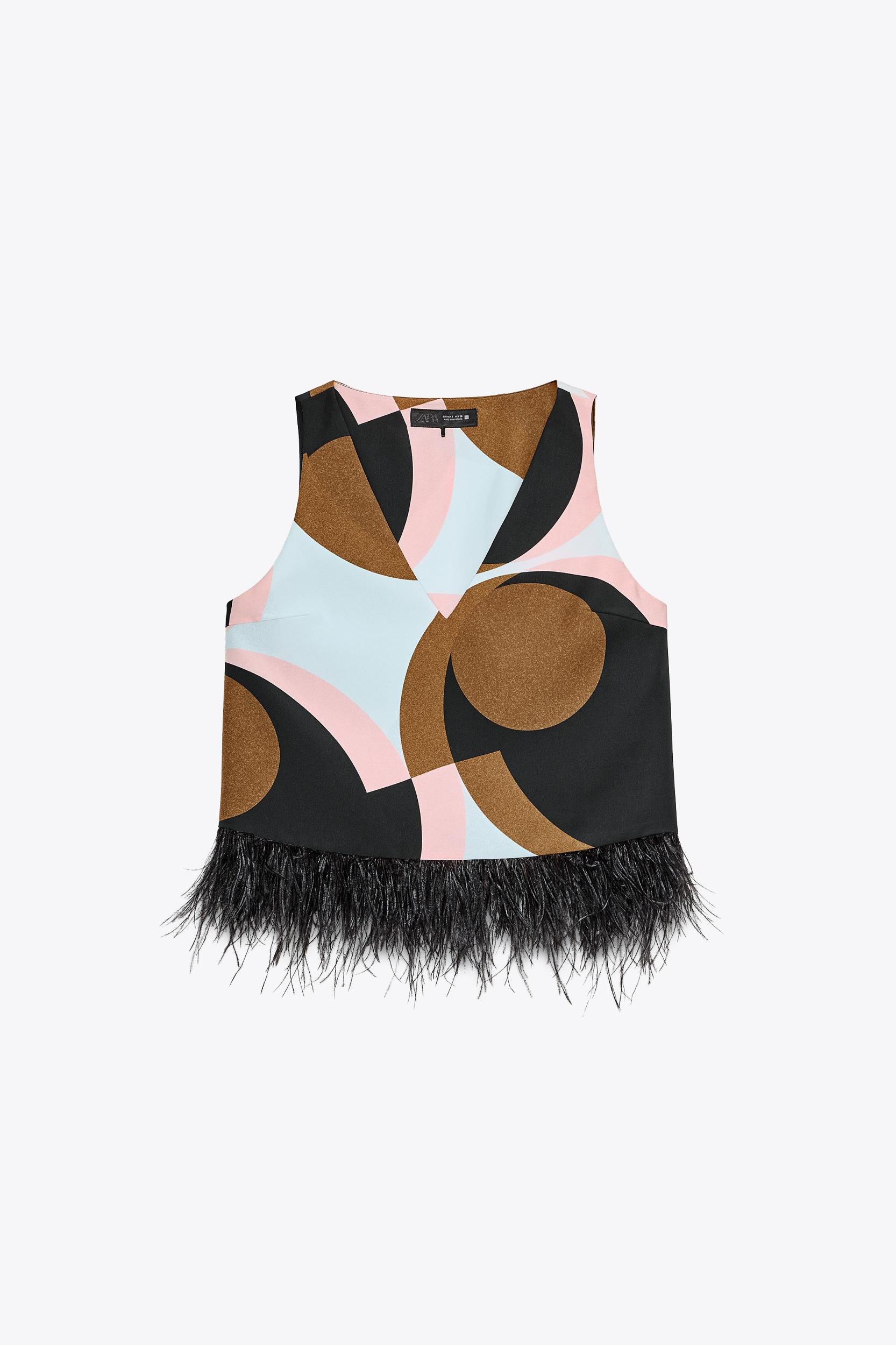 FEATHER PRINT TOP Product Image